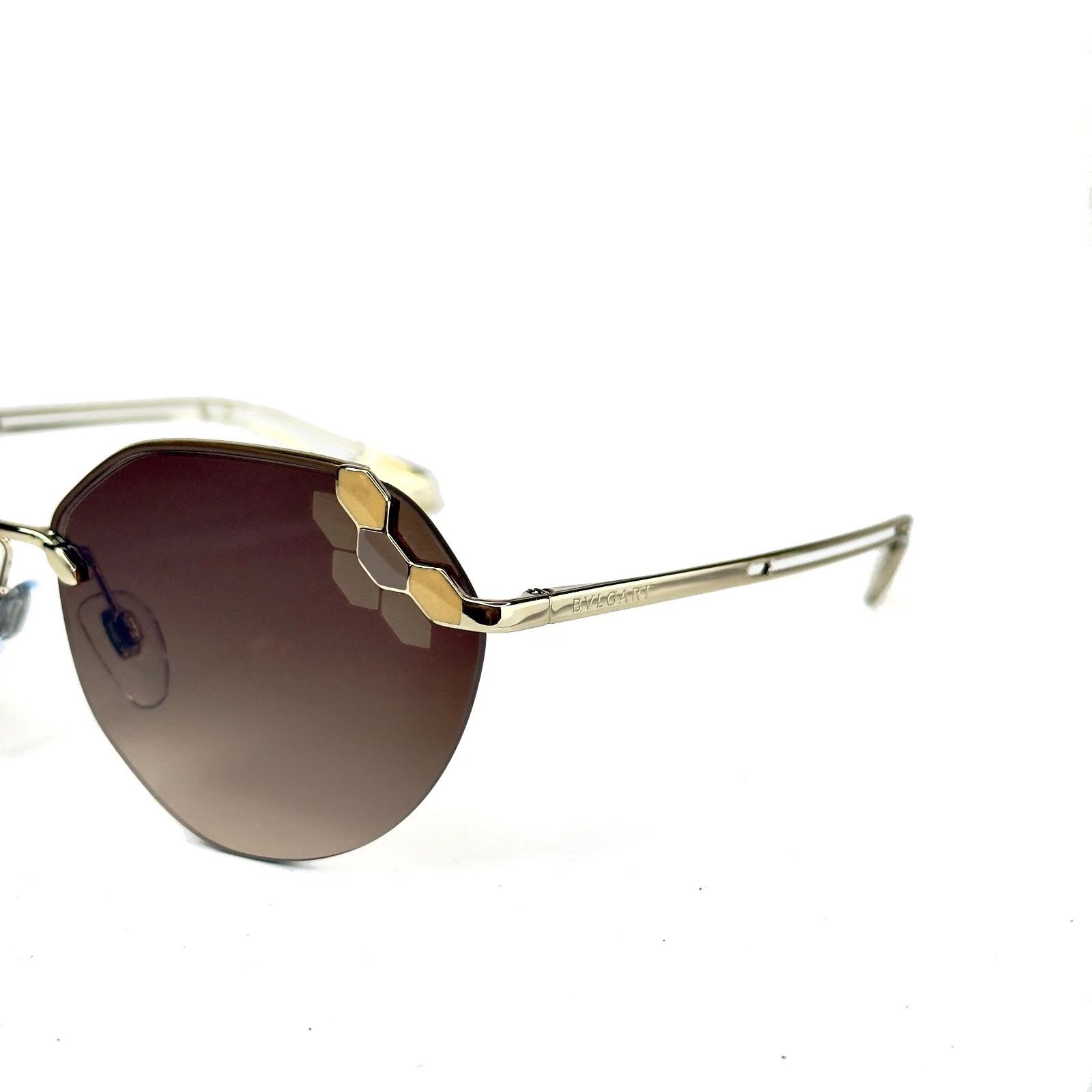 Bvlgari BVLGARI BV6099 SERPENTEYES Gold Brown Sunglass 6099 SERPENTI Size ONE SIZE - 8 Thumbnail