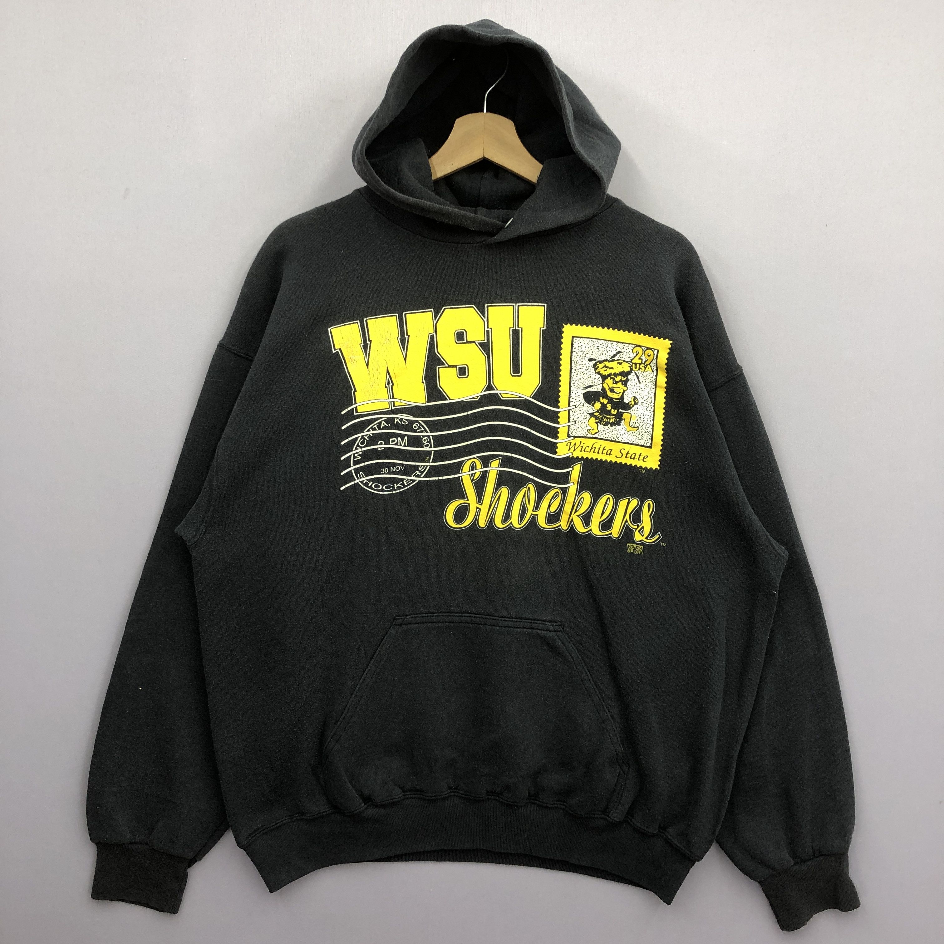 Vintage Wichita State University Shockers Hood Sweater Sweatshirt Size US L / EU 52-54 / 3 - 2 Thumbnail