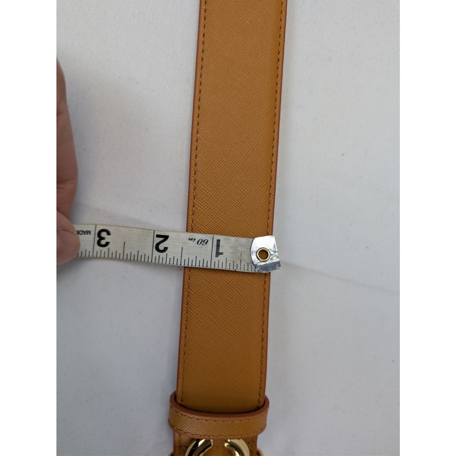 Casablanca o1rshd1 Size: 105cm / Men's Leather CC Logo Buckle Belt Tan Size 42 - 13 Thumbnail