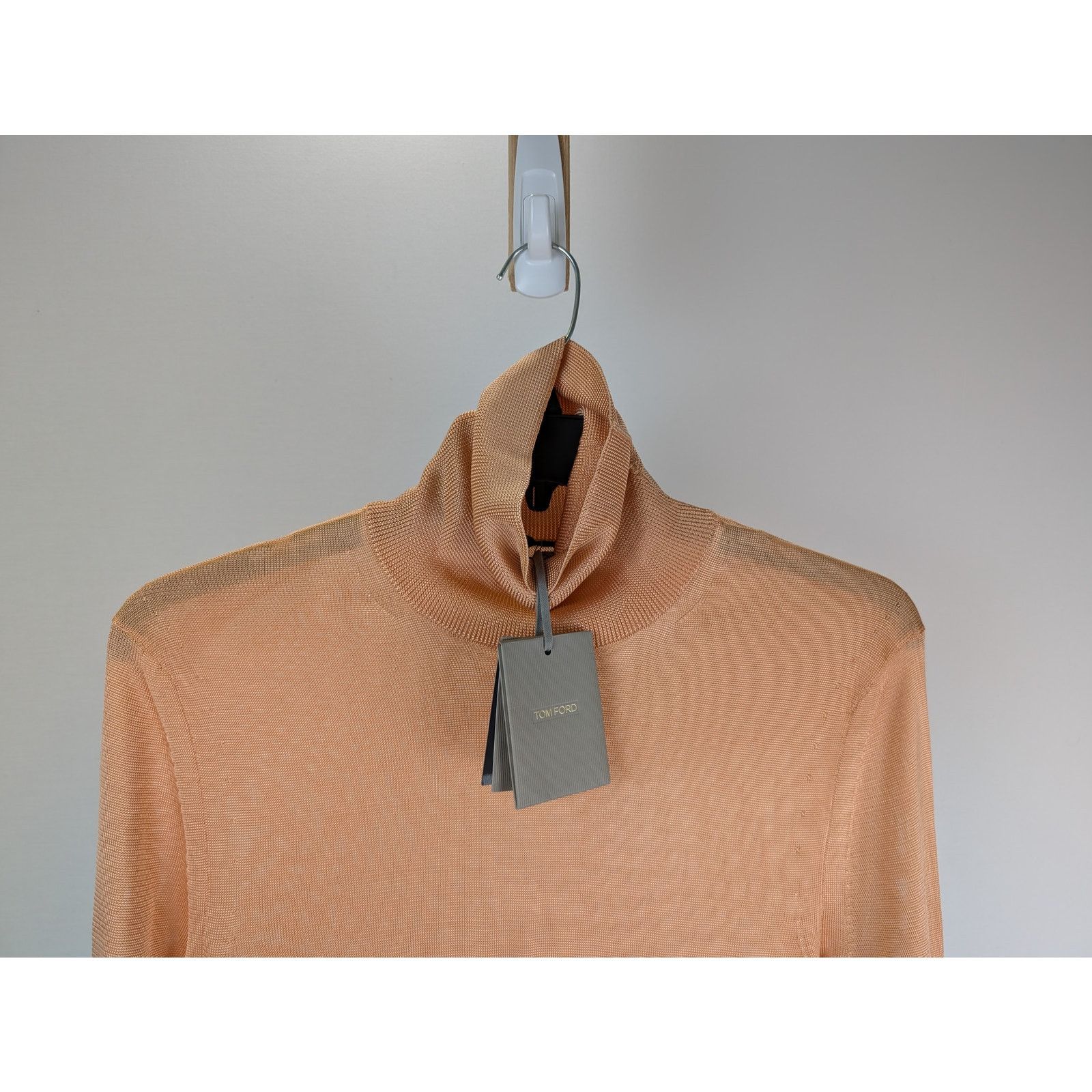 Tom Ford o1rshd1 Hi-Neck Knitwear Crewneck Sweatshirt in Beige Size US M / EU 48-50 / 2 - 2 Thumbnail