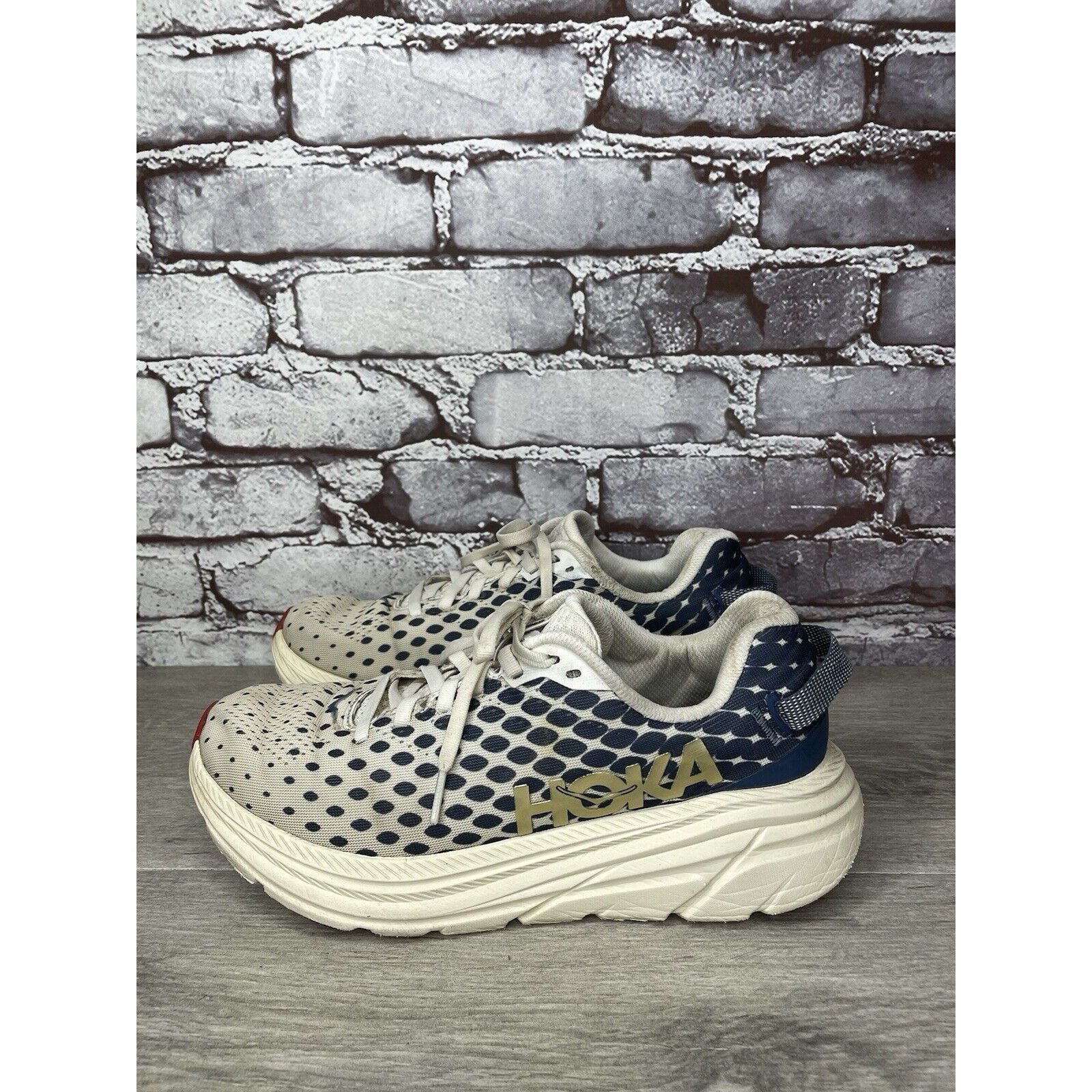Hoka Hoka One One Rincon Multicolor Blue Synthetic Lace Up Runnin Size US 8 / IT 38 - 9 Thumbnail