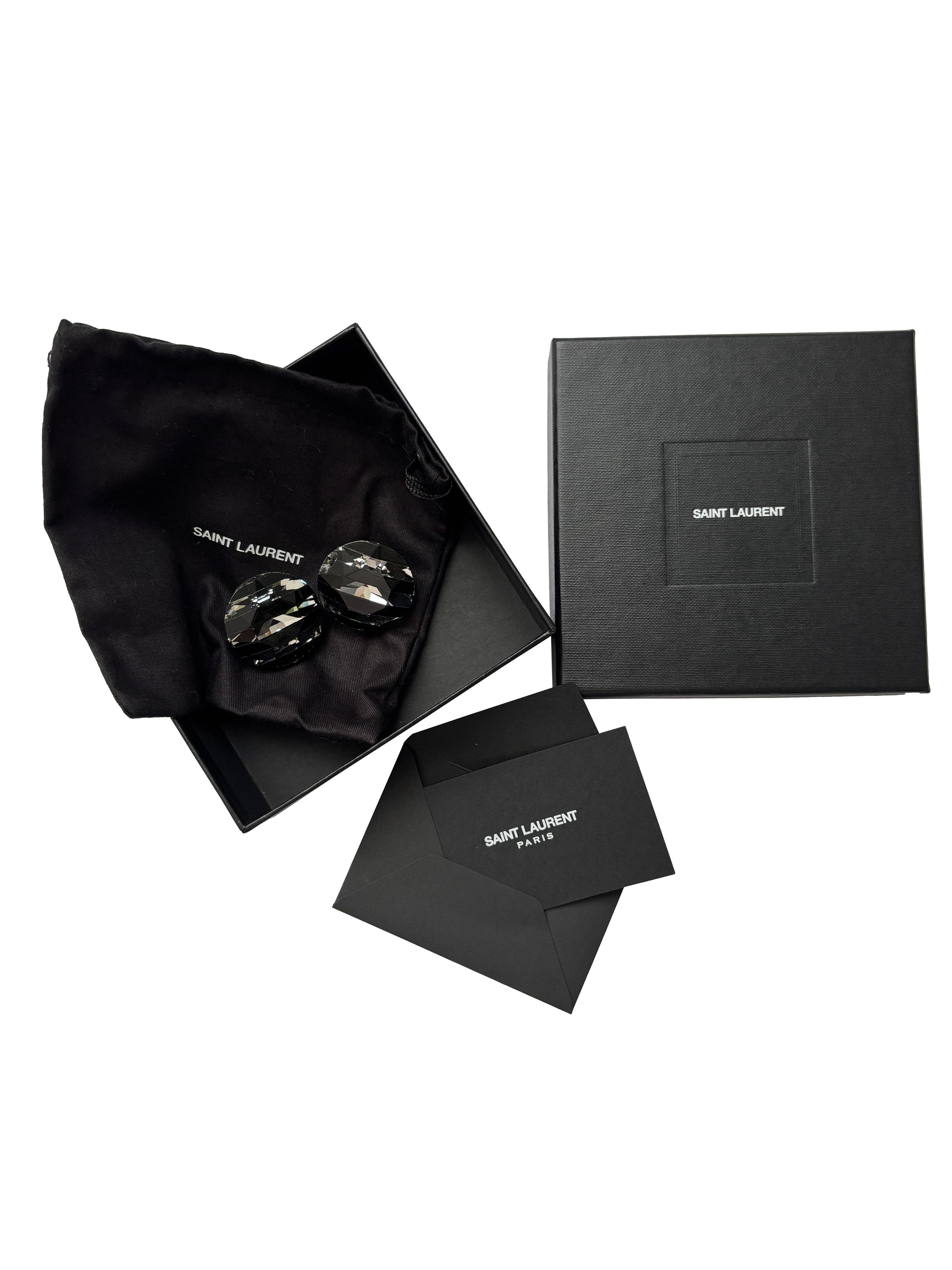 Saint Laurent Paris ⚡️QUICK SALE⚡️Saint Laurent Silver Plated Crystal Earrings Size ONE SIZE - 1 Thumbnail