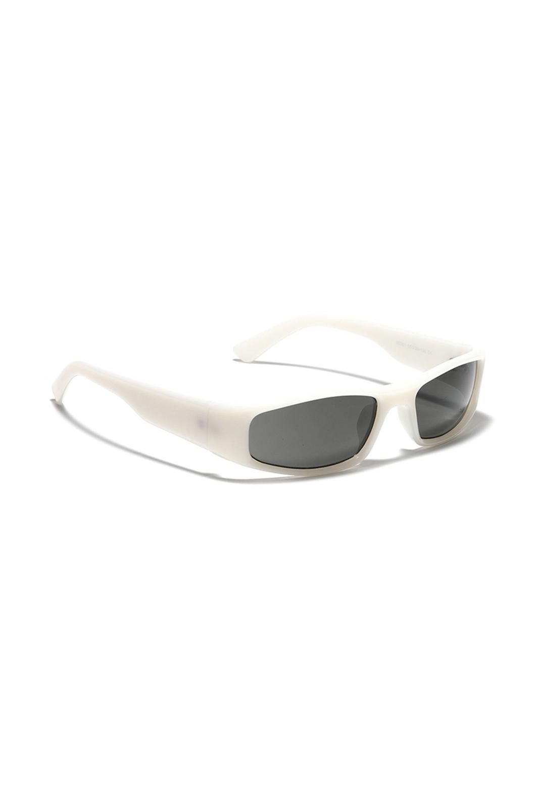 Other Avant Garde Y2K White Jade Rectangle Sunglasses Unisex OS Size ONE SIZE - 2 Thumbnail
