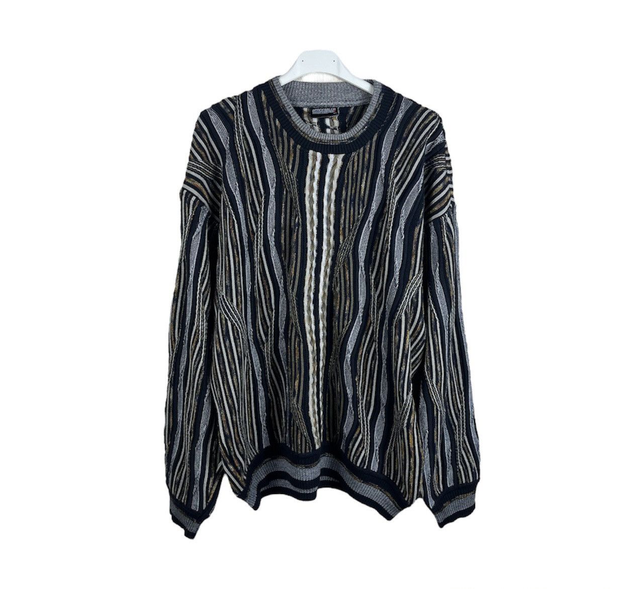 Vintage HP Roessler coogi 3D boxy knit sweater knitted y2k
