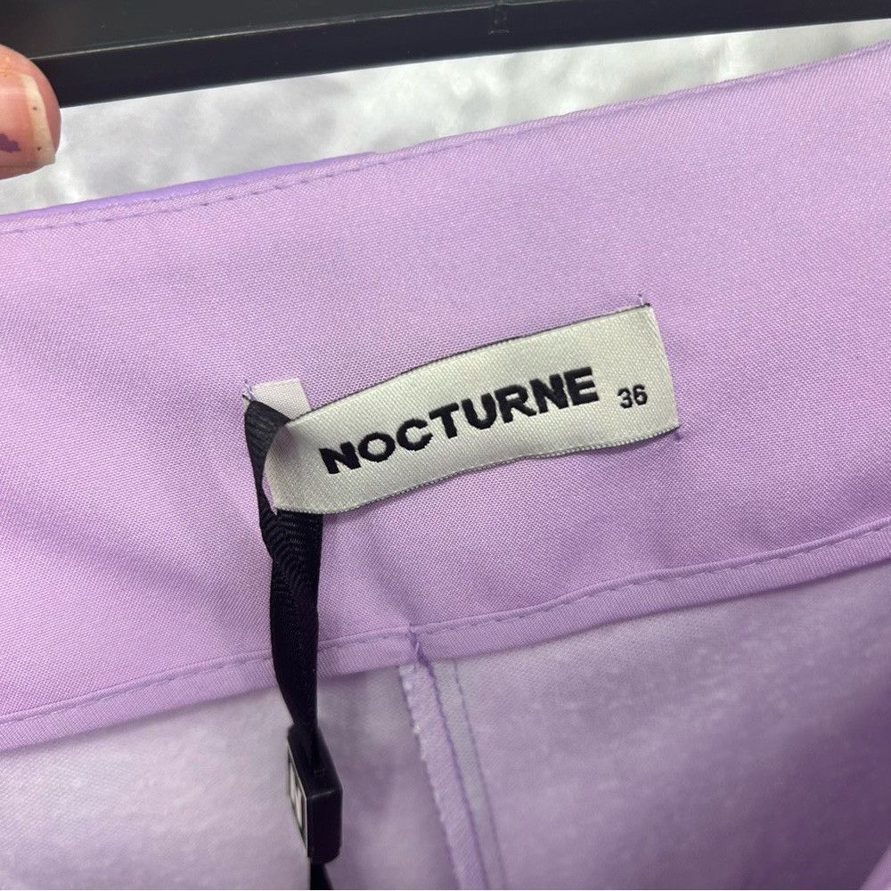 NOCTURNE NOCTURNE CARROT FAUX LEATHER LAVENDER LEGGINGS Size 28" / US 6 / IT 42 - 11 Thumbnail
