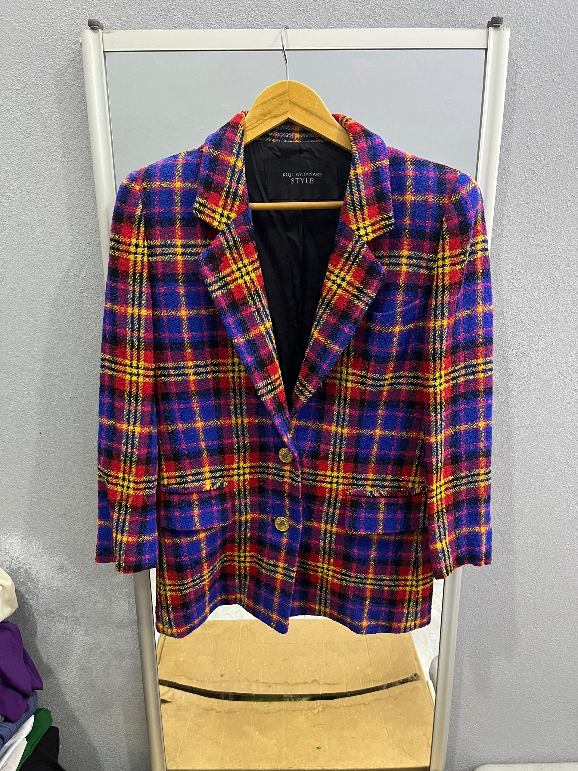 Koji Watanabe Wool Tartan Blazer CDG Yohji Vibe