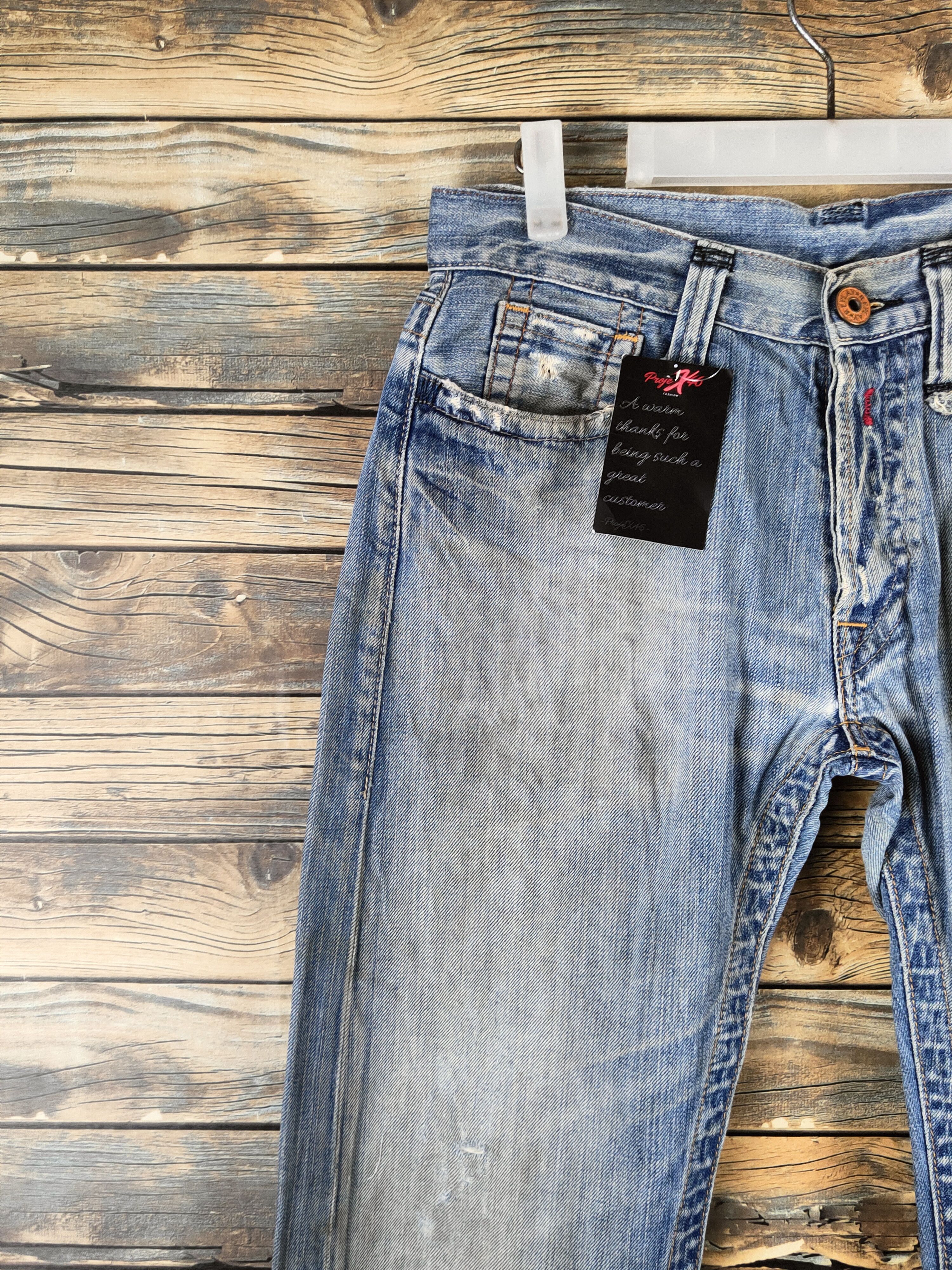 Replay DL Replay Blue Distressed Ripped Jeans #46-101 Size US 30 / EU 46 - 3 Thumbnail