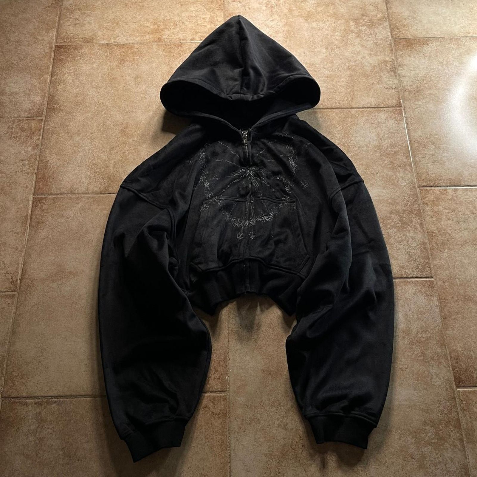 Japanese Brand × Juicy Couture Velvet Black Cropped Zip Up Hoodie size S Size S / US 4 / IT 40 - 1 Thumbnail
