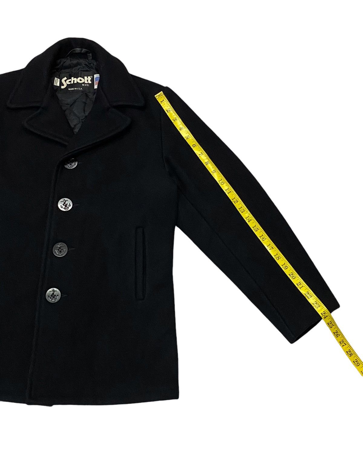Schott × Vintage Vintage Schott USN WW2 Wool Peacoat Jacket m Size US M / EU 48-50 / 2 - 18 Thumbnail