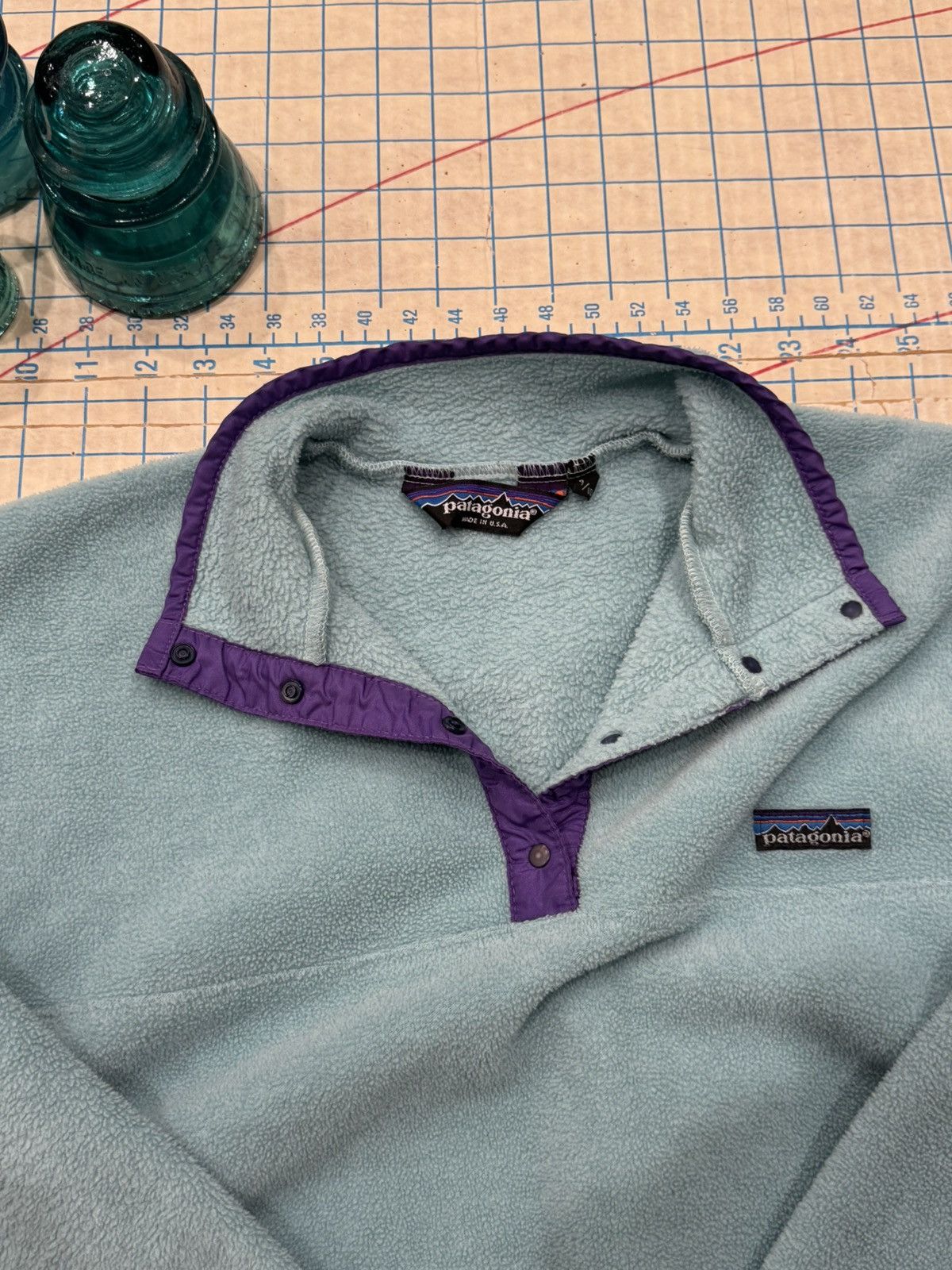 Patagonia Vintage Patagonia Snap T Fleece Kids Size 9/10 Blue Purple Size US XS / EU 42 / 0 - 4 Thumbnail