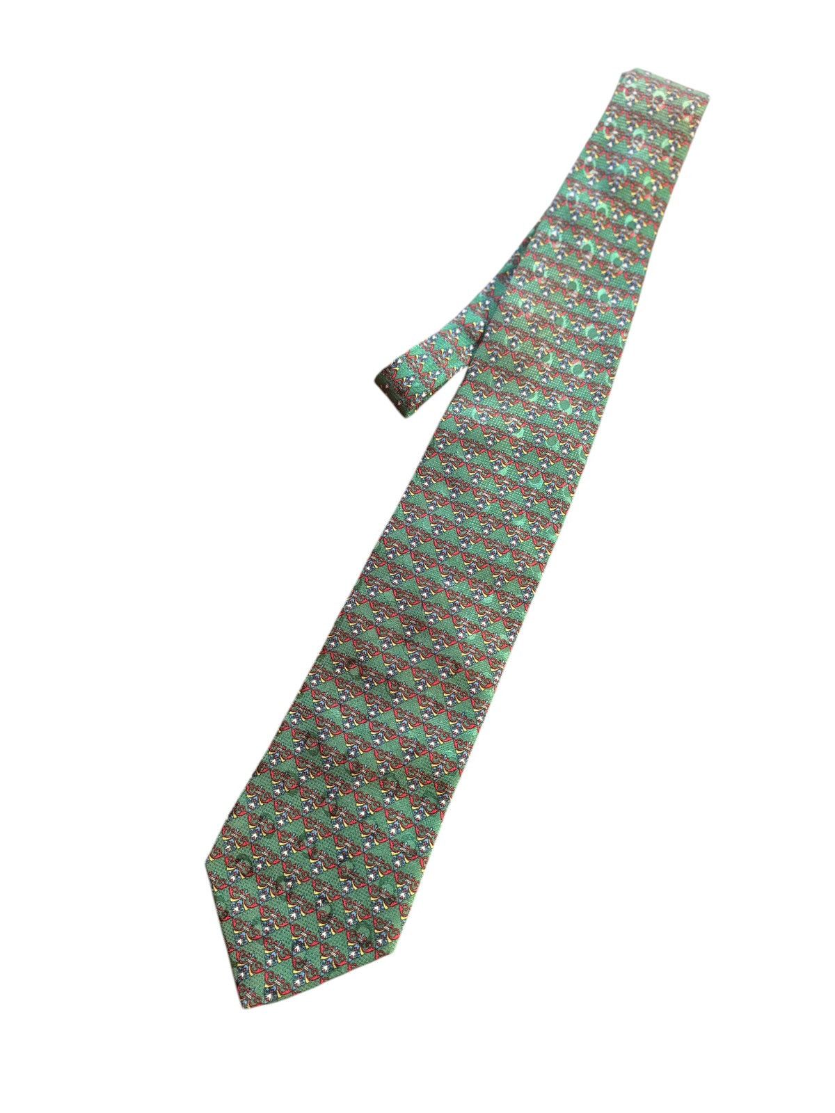 Other Paolo Negrato Vintage Green Silk Foulard Tie Size ONE SIZE - 2 Thumbnail