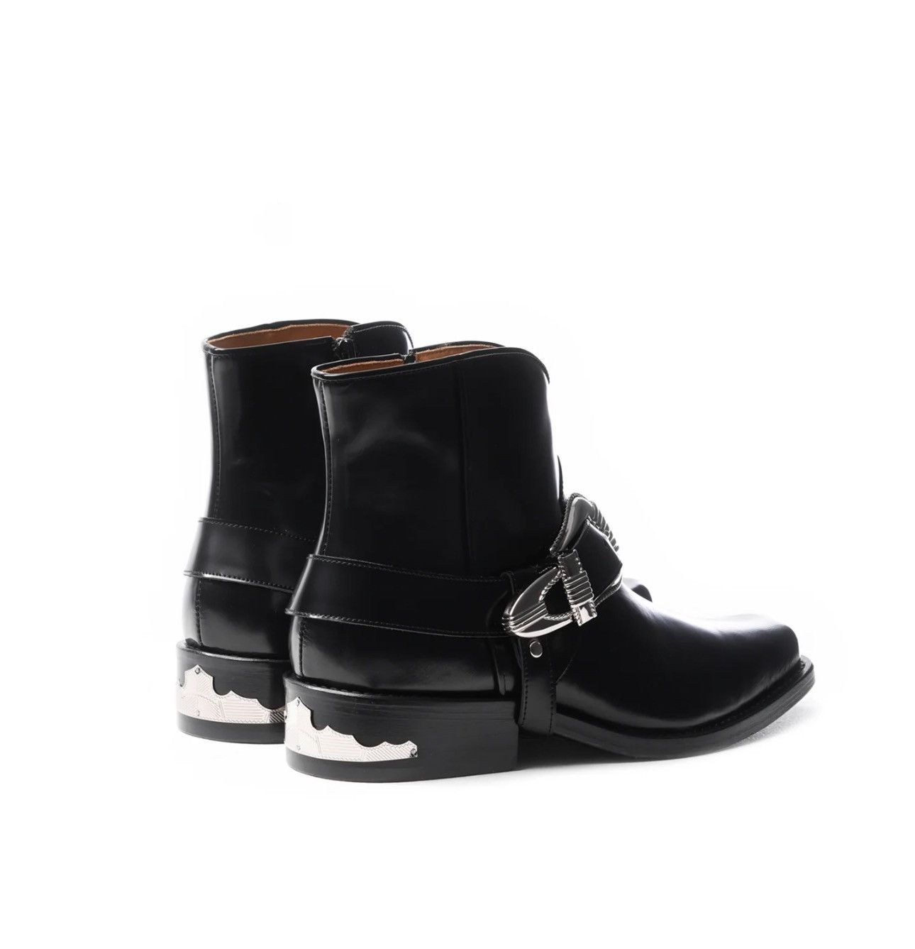 Toga Pulla Toga Archives Black Leather Polido Buckle Boots 39 Size US 9 / IT 39 - 3 Thumbnail