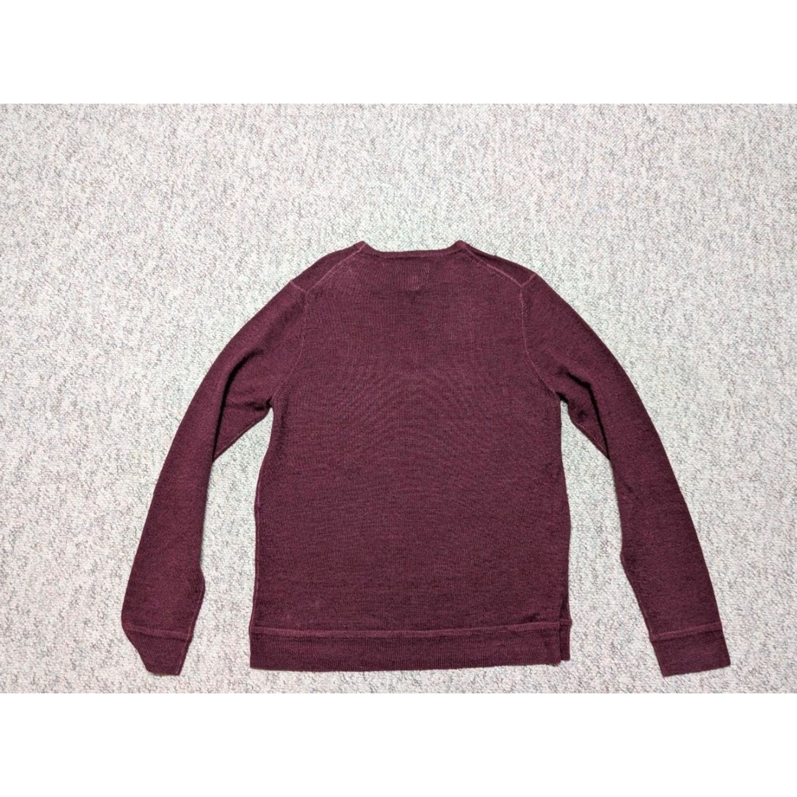Nordstrom NORDSTROM lightweight Merino Wool sweater M burgundy crewneck Men Size US M / EU 48-50 / 2 - 3 Thumbnail