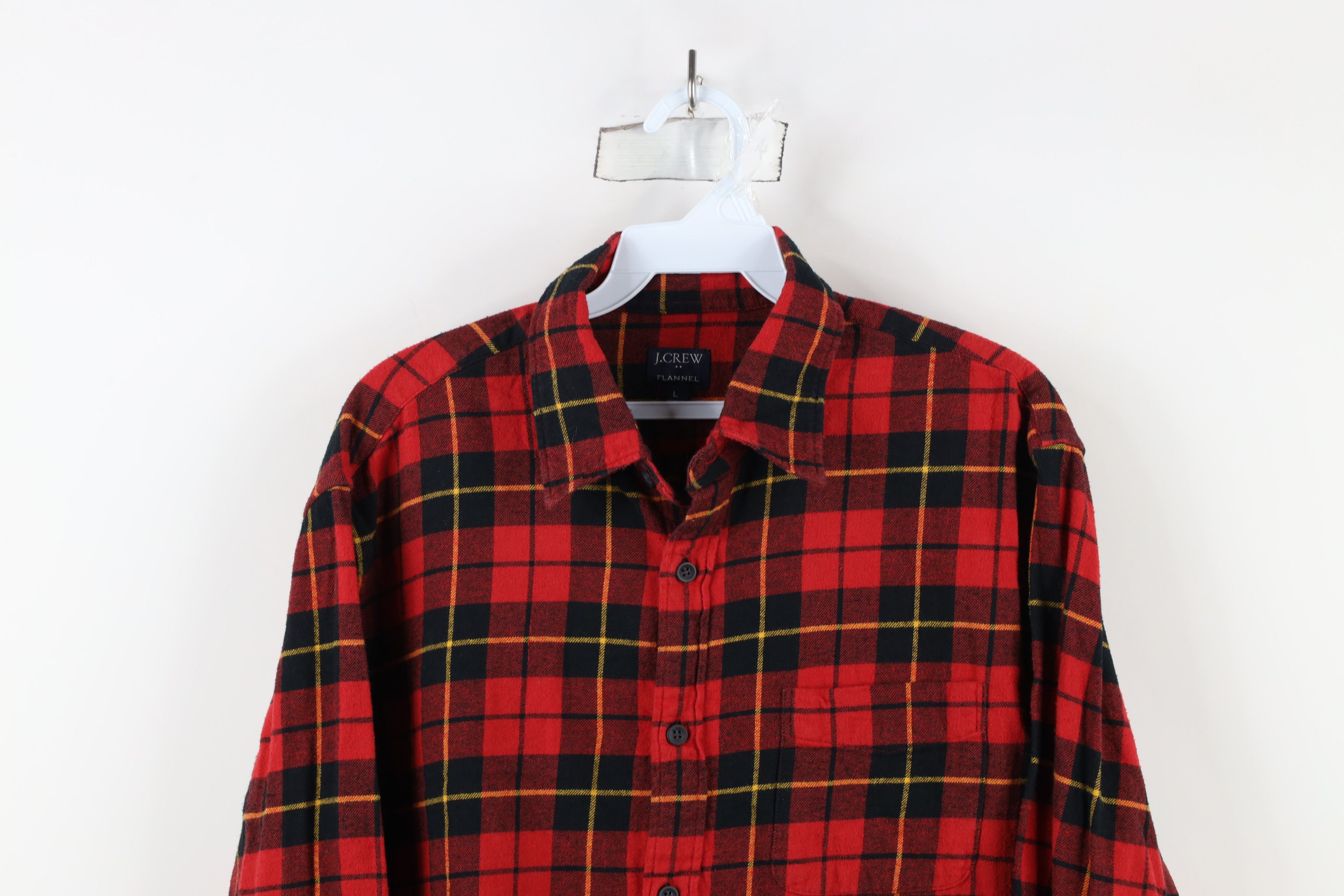 J.Crew × Vintage J Crew Long Sleeve Collared Flannel Button Shirt Cotton Size US L / EU 52-54 / 3 - 2 Thumbnail