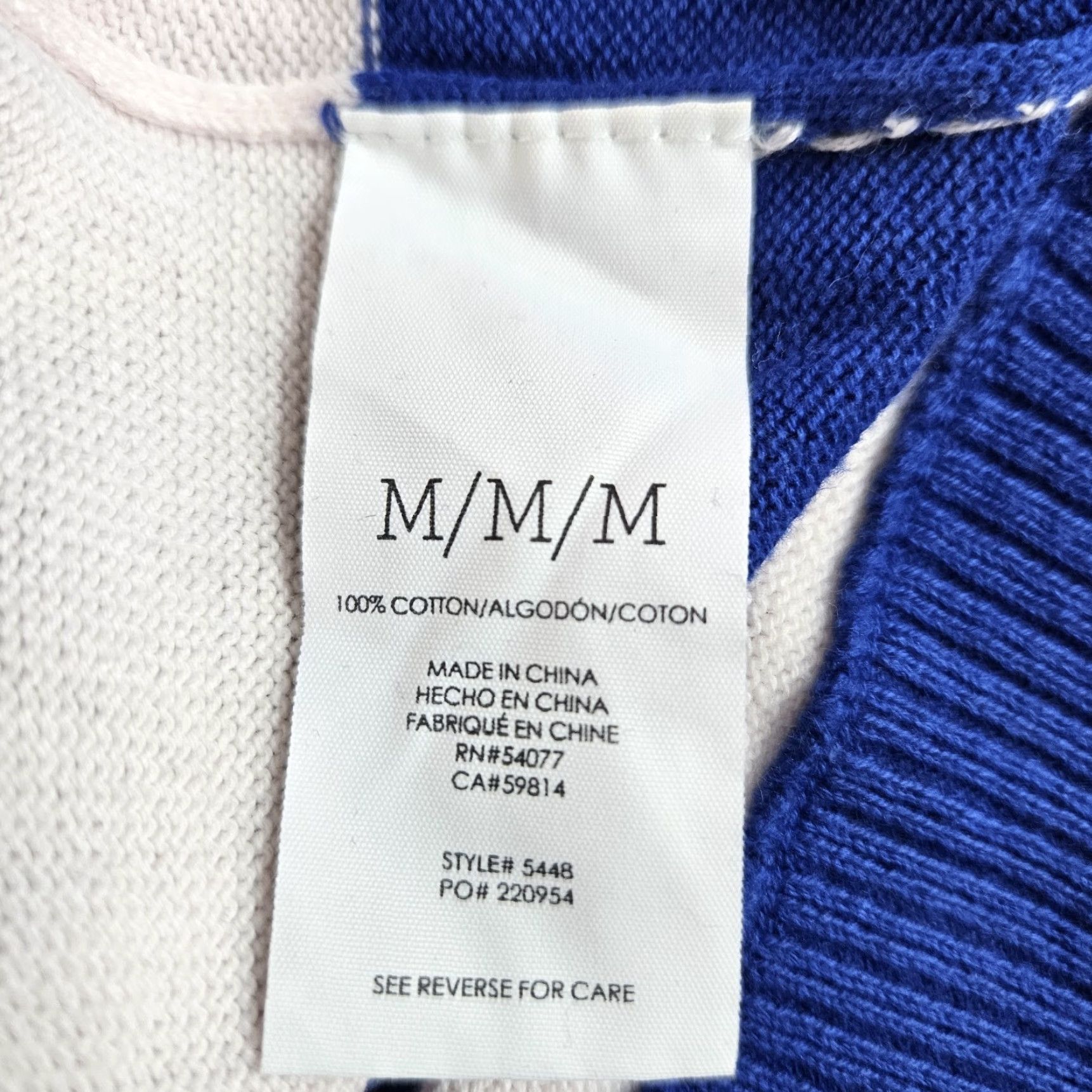 Vintage Cabi 5448 Womens Pullover Sweater Shirt Knit Cotton Blue Pink Striped M Adult Womens) Size M / US 6-8 / IT 42-44 - 5 Thumbnail