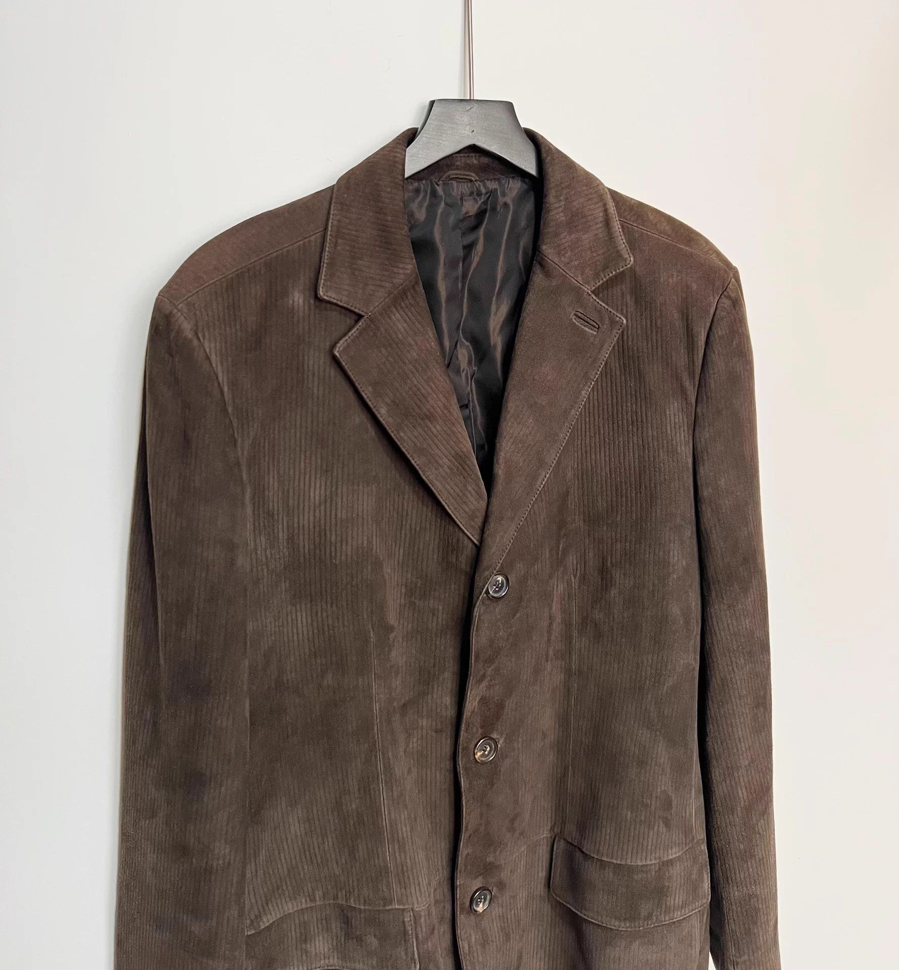Ermenegildo Zegna Zegna Suede Blazer Jacket 52 95% New Horn Buttons Size US L / EU 52-54 / 3 - 2 Thumbnail