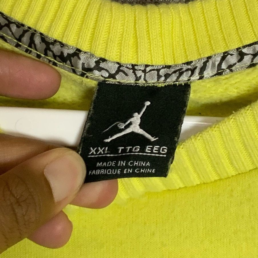 Unknown London Air Jordan Jumpman Yellow Pull Over Sweater Mens Size XXL Size US XXL / EU 58 / 5 - 6 Thumbnail