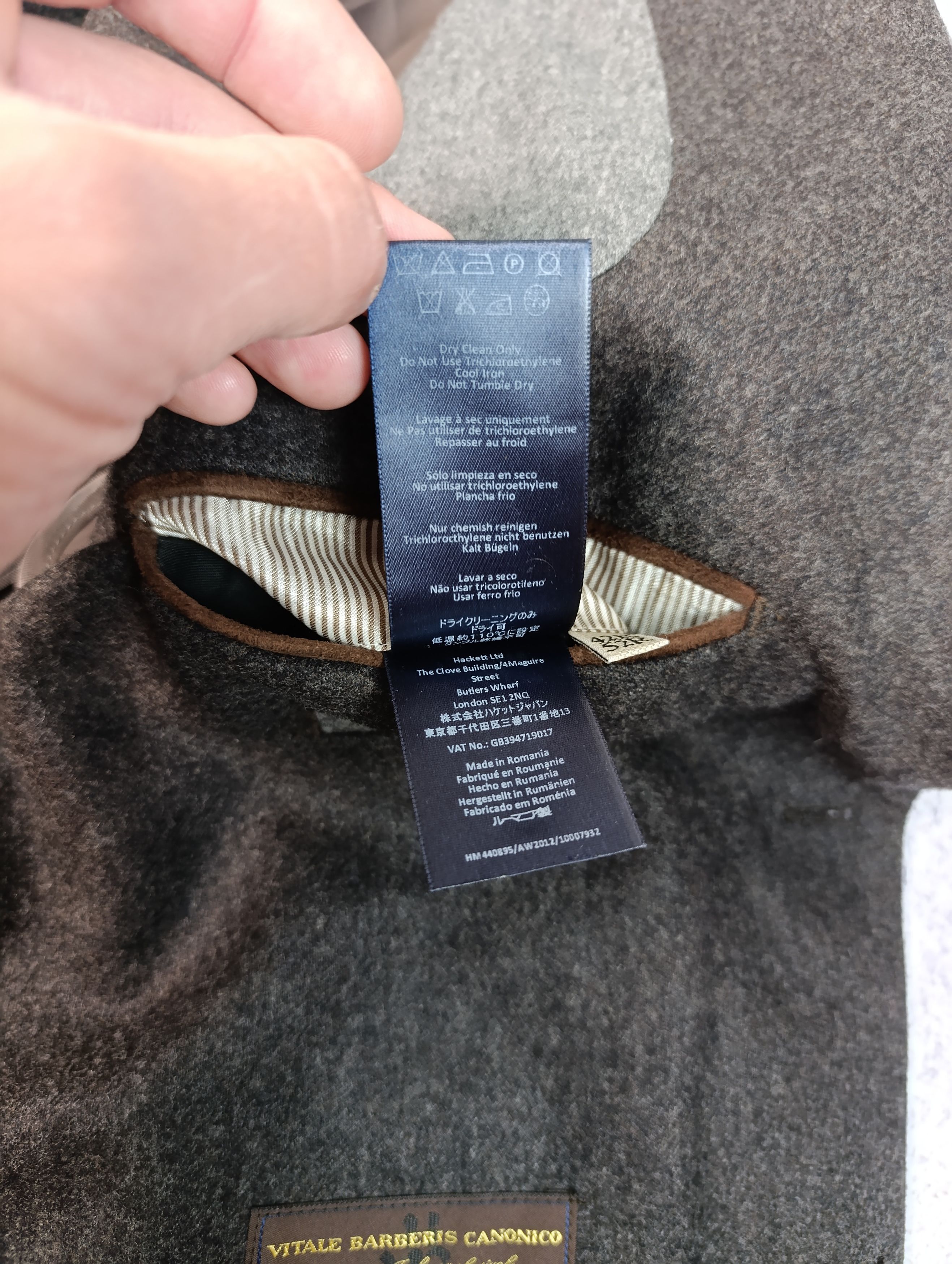 Hackett × Vitale Barberis Canonico HACKETT VITALE BARBERIS CANONICO WOOL BLAZER JACKET Size 42R - 21 Thumbnail