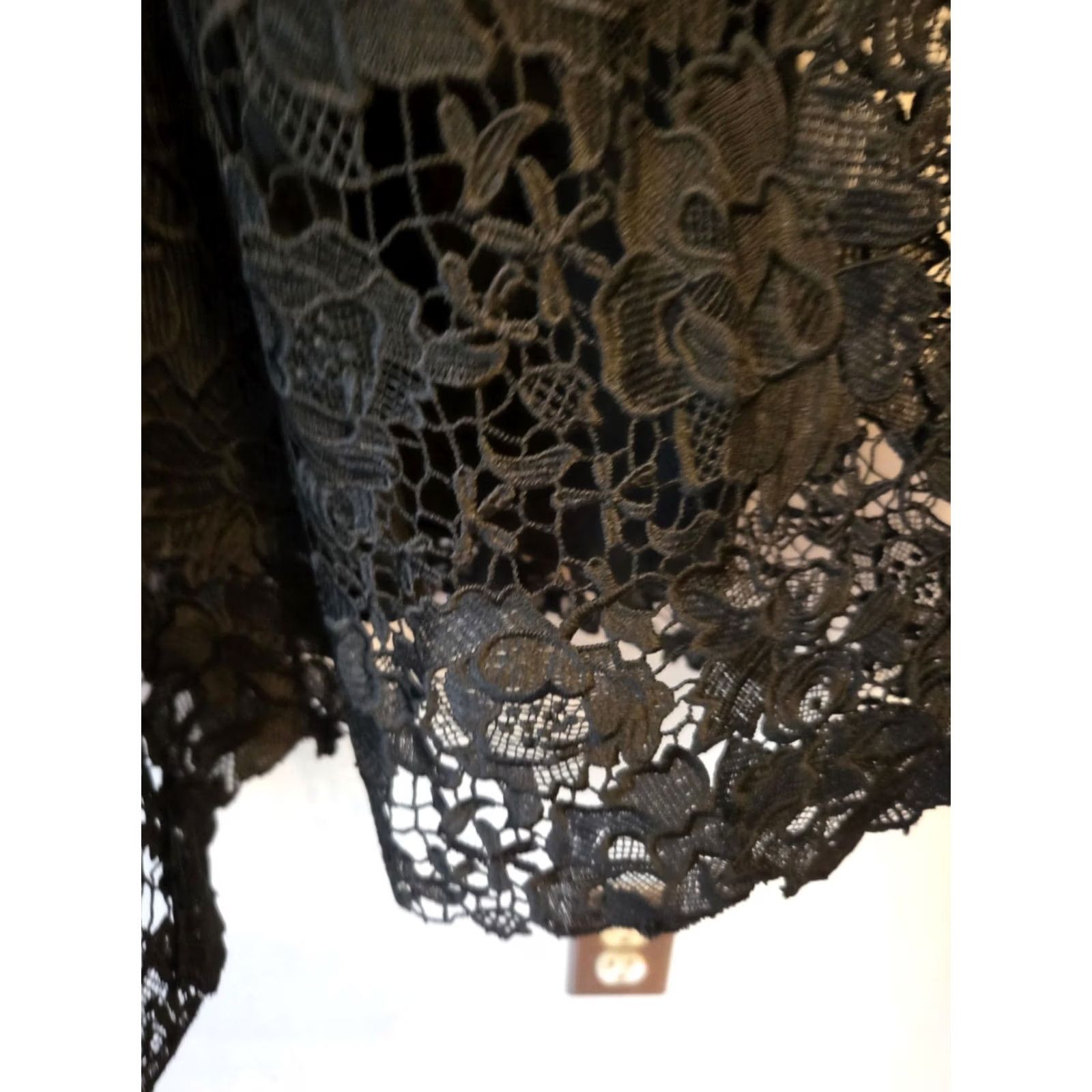 Vintage NWT Tahari Elle Black Lace A-Line Samira Dress 14 Women Vest? Size XL / US 12-14 / IT 48-50 - 5 Thumbnail