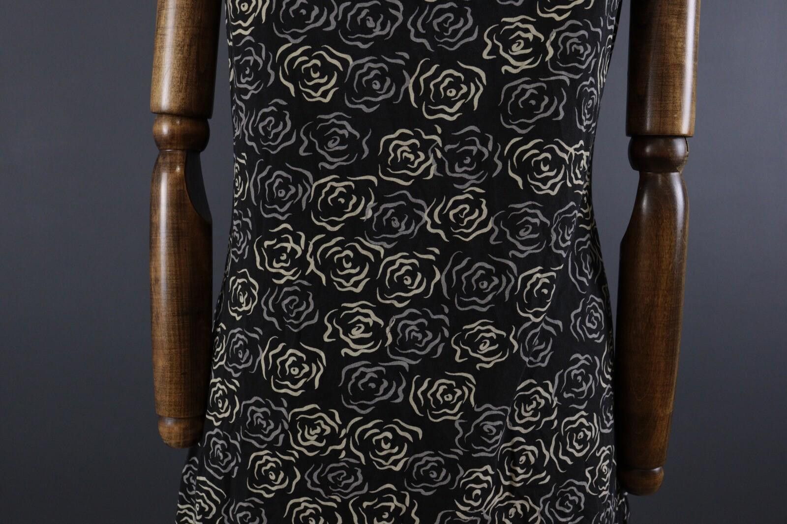 Designer Deerberg by Oska Black Floral Summer Blouson Dress Size L Size L / US 10 / IT 46 - 10 Thumbnail