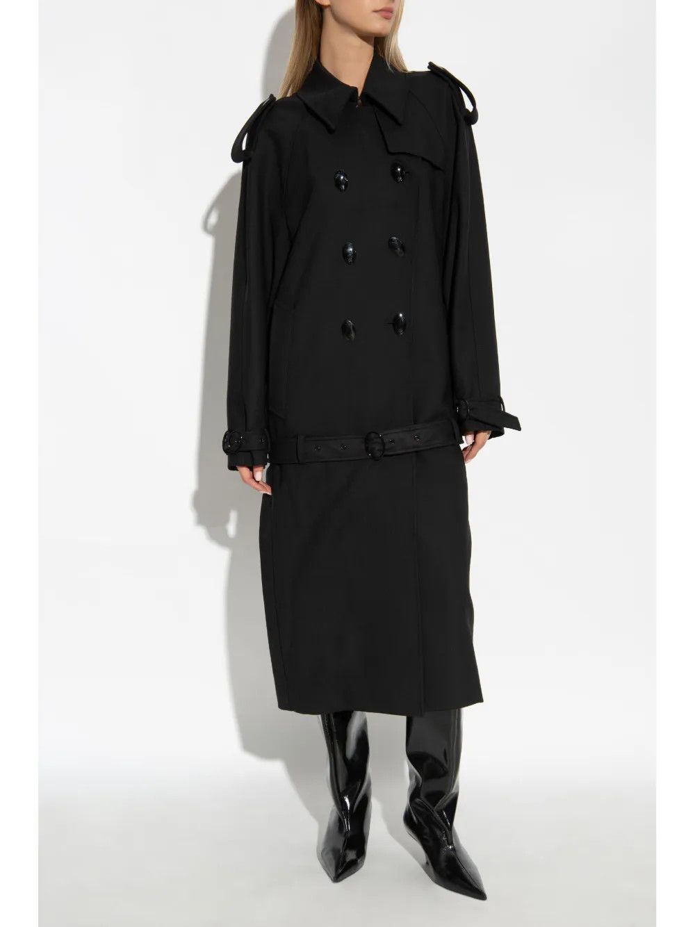 Givenchy o1w1db10326 Volume Trenchcoat in Black Size XS / US 0-2 / IT 36-38 - 3 Thumbnail