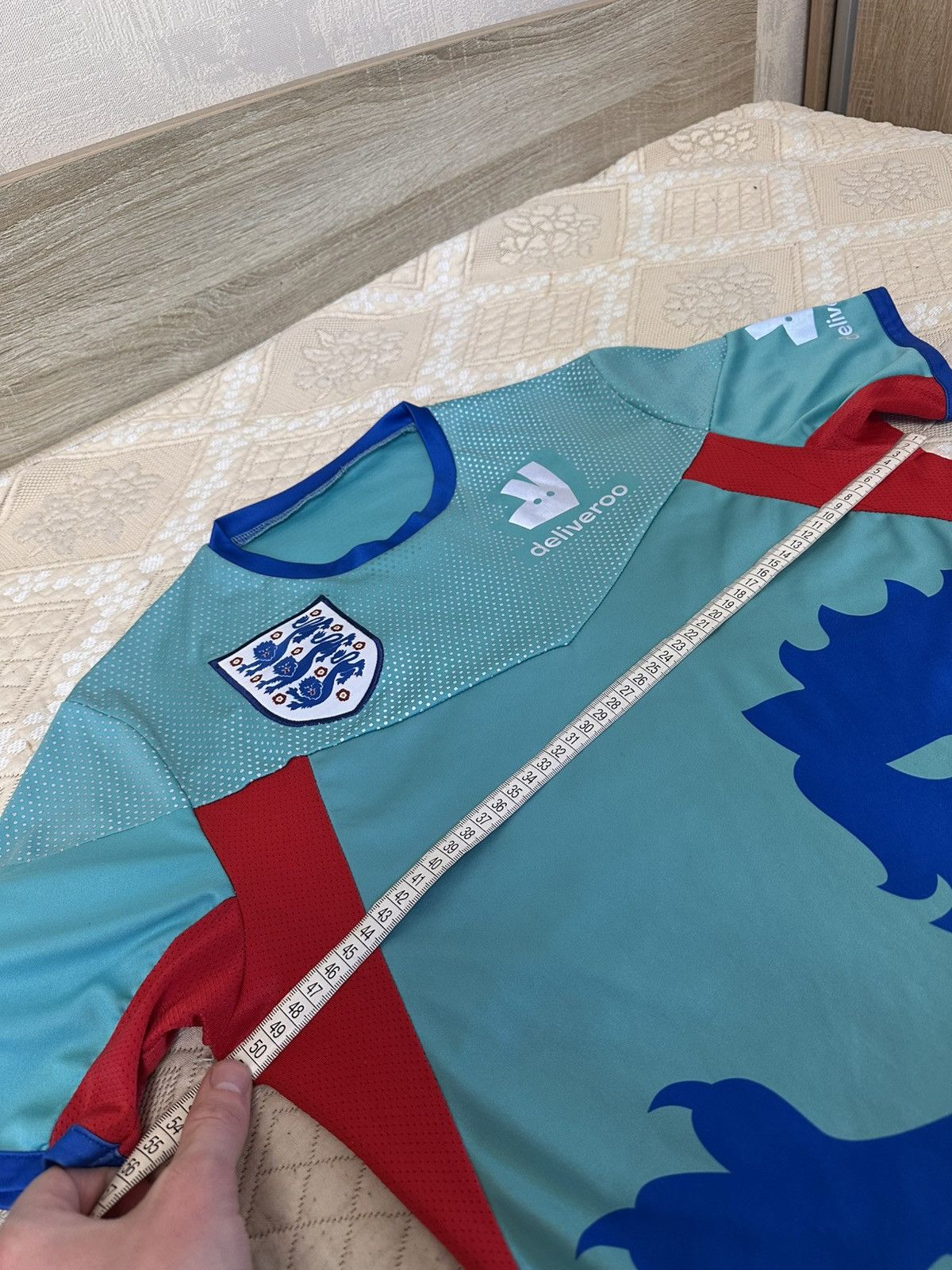 Vintage 🔥 England Deliveroo Football Soccer Jersey T Shirt Size US M / EU 48-50 / 2 - 7 Thumbnail