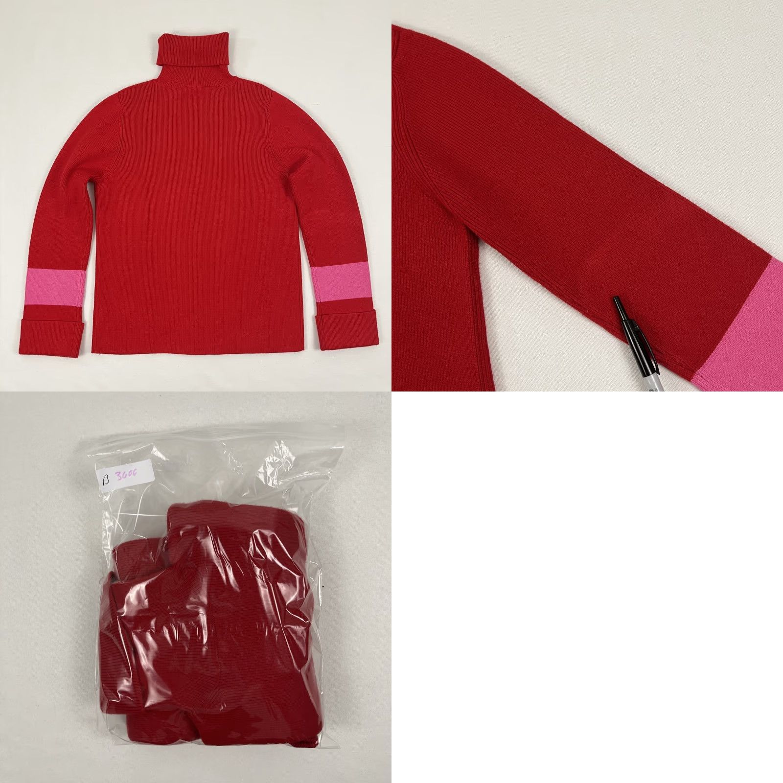 Vintage Hyacinth House Sweater Women Large Red Pink Turtleneck Remi Cocquette Size L / US 10 / IT 46 - 8 Thumbnail
