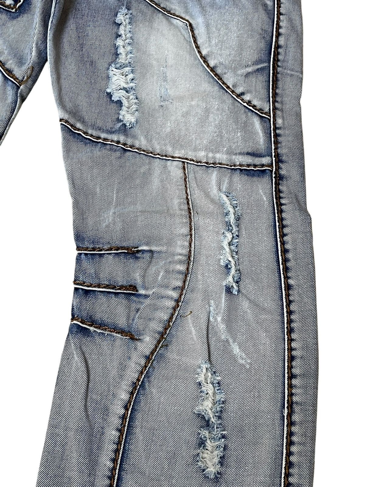 Japanese Brand SICK🔥JAPANESE BRAND FORZA DISTRESSED STYLE JEANS Size US 35 - 4 Thumbnail