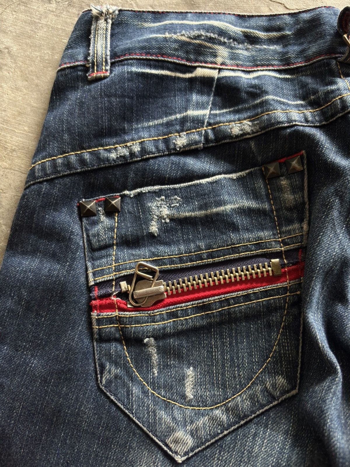 Hysteric Glamour FLARE RED PEPPER JEANS RED LABEL japanese distressed punk Size US 29 - 15 Thumbnail
