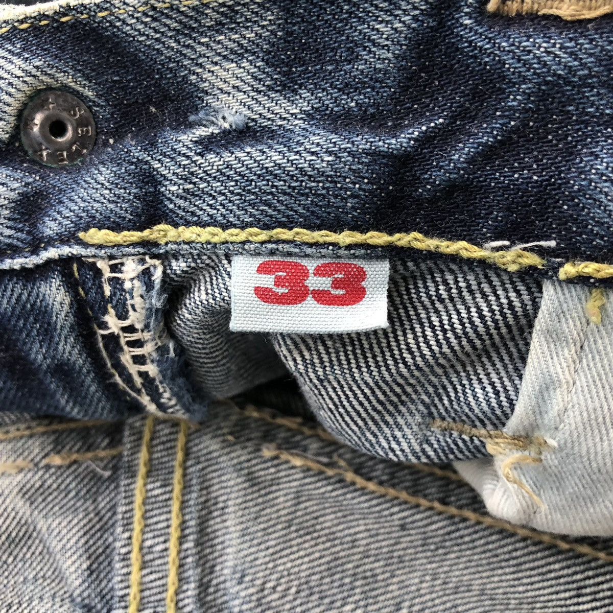 Blue Blue Japan Vintage blue blue japan denim Distressed Jeans Size US 33 - 16 Thumbnail
