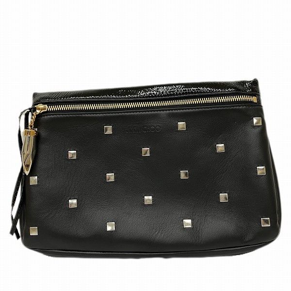 Jimmy Choo Jimmy Choo Jimmy Choo Leather Square Studs Clutch Bag Leather Clutch Bag in Good Condition Size ONE SIZE - 1 Thumbnail