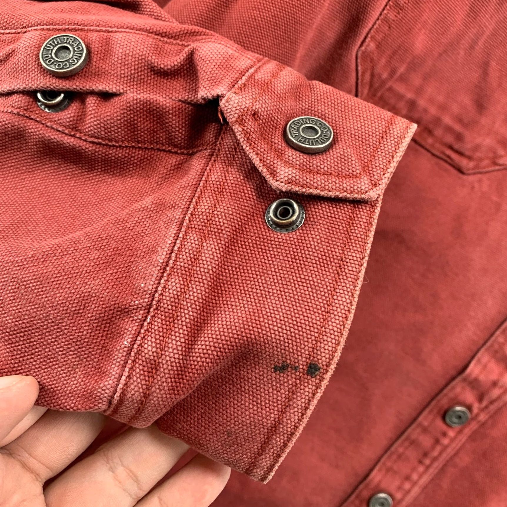 Vintage Duluth Trading Canvas Jacket Mens 2XL Red Fleece Lined Utility Workwear Jacket Size US XXL / EU 58 / 5 - 7 Thumbnail