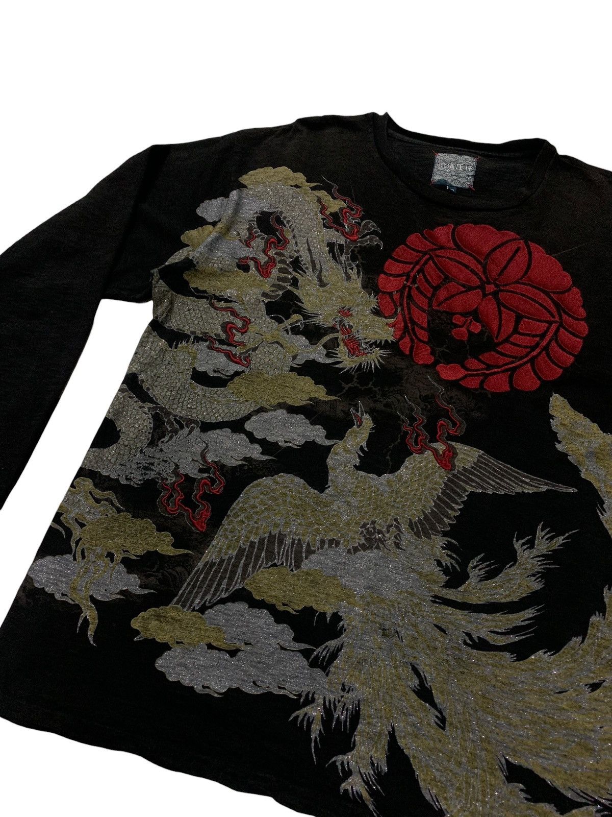 Hysteric Glamour KARAKURI Japan Yakuza Embroidered Glitter L/S Tshirt Size US L / EU 52-54 / 3 - 5 Thumbnail