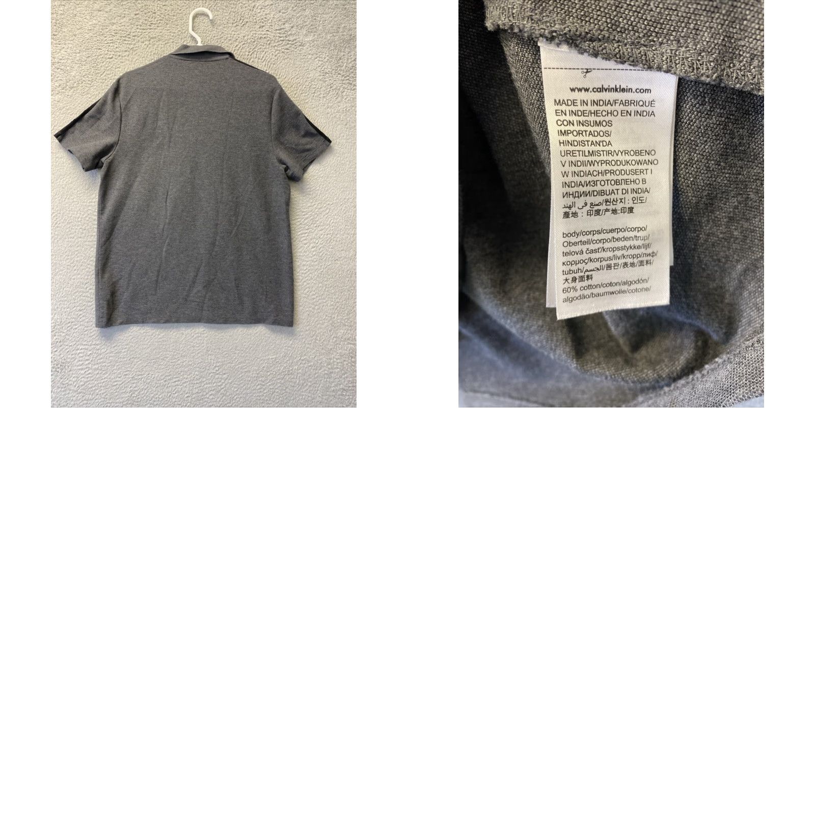 Calvin Klein VINTAGE Calvin Klein Polo Shirt Mens L Gray Cotton Logo Short Sleeve 80s Size US L / EU 52-54 / 3 - 8 Thumbnail