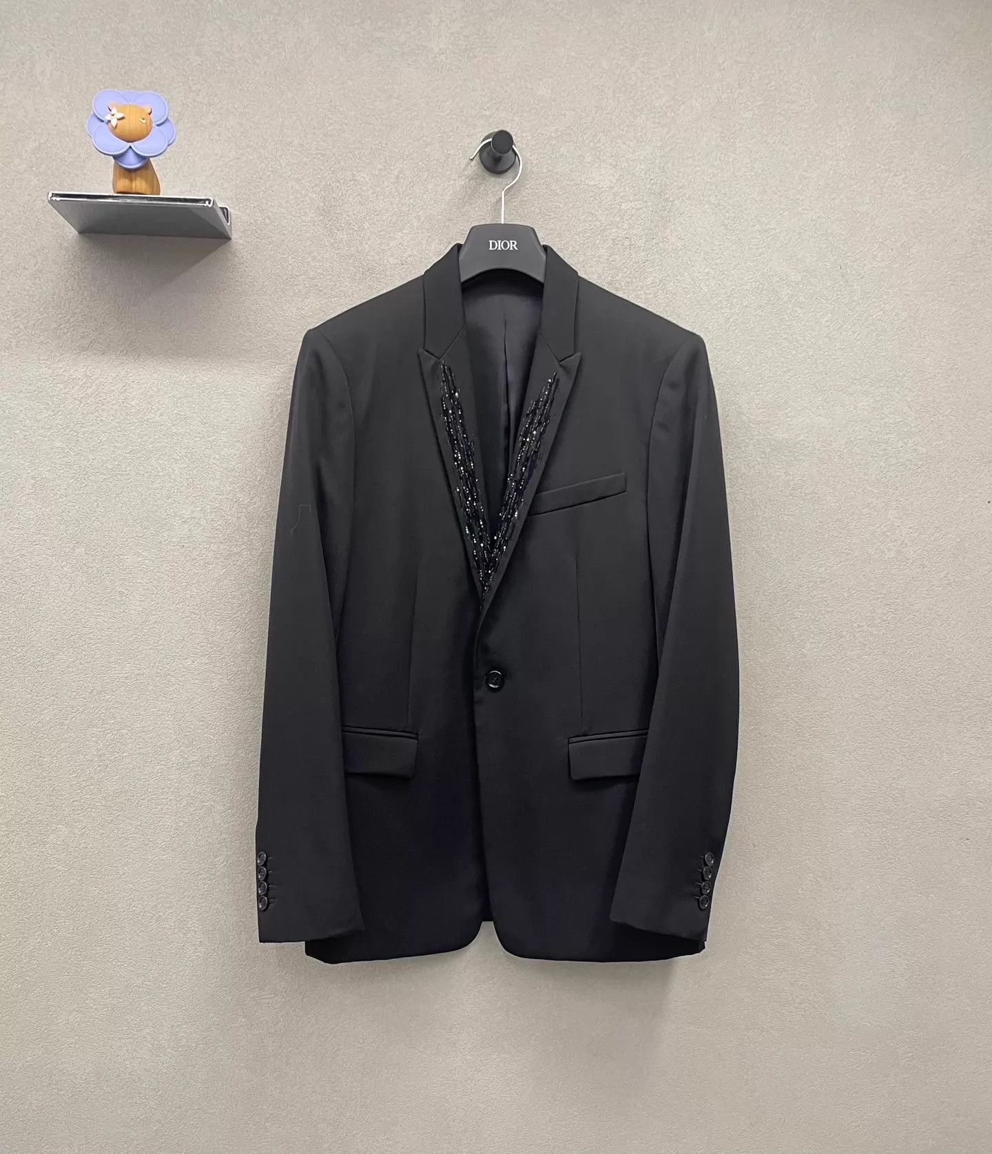 Dior Dior V-neck black blazer 46 crystal-embellished Size 46R - 1 Thumbnail