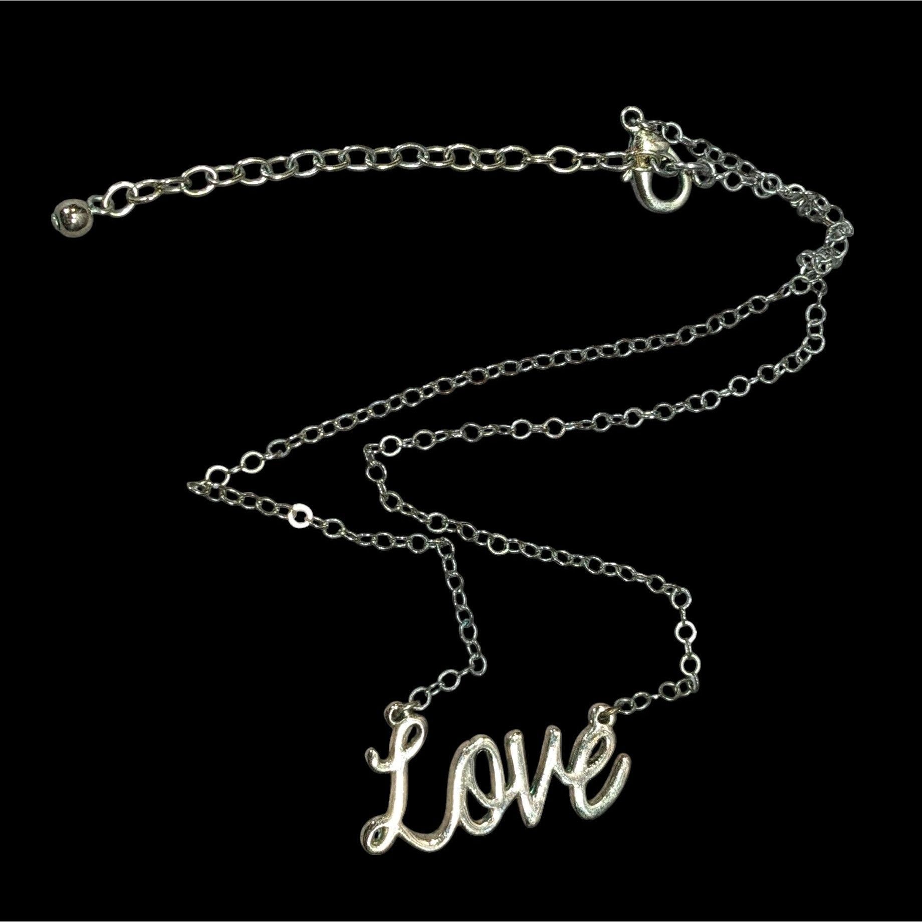 Other Cursive Love Pendant Necklace Silver And Gold Tone Size ONE SIZE - 1 Thumbnail