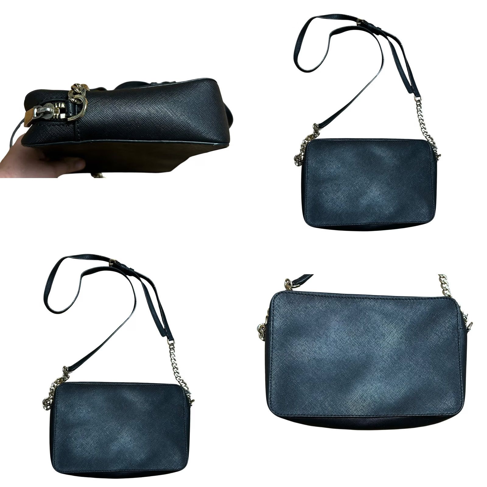Vintage Michael Kors Jet Set East West Black Saffiano Leather Crossbody Handbag Women's Size ONE SIZE - 9 Thumbnail
