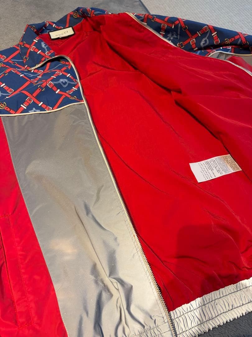 Gucci Gucci Graphic Print Nylon Jacket L Red Size US L / EU 52-54 / 3 - 5 Thumbnail