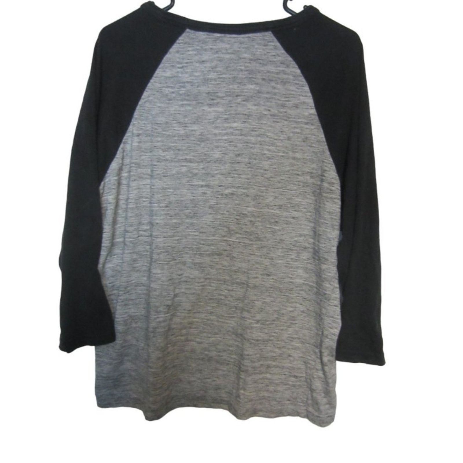 Other Minimalist Black Sleeve Gray Henley Baseball Tee Adam Levine Size US L / EU 52-54 / 3 - 8 Thumbnail
