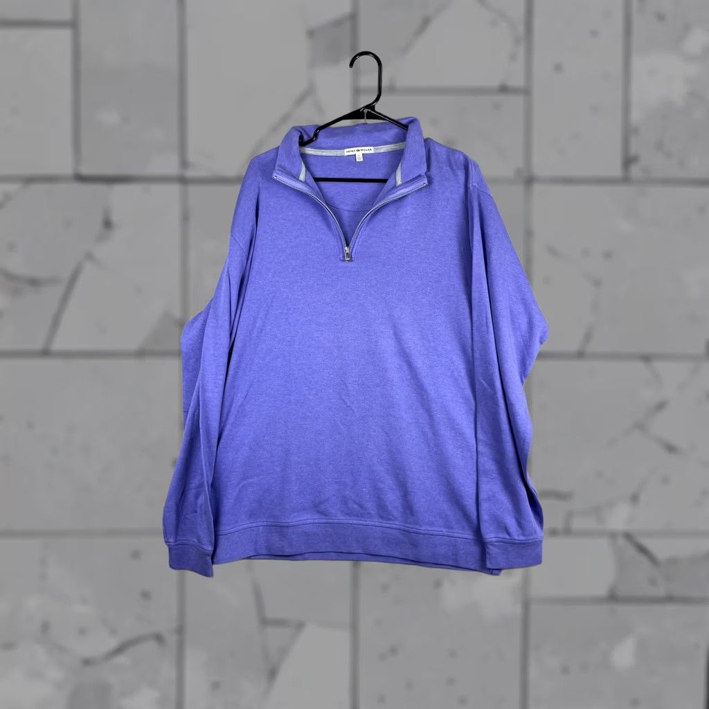 Peter Millar Peter Millar Sweatshirt Mens XL Purple 1/4 Zip Fleece Pullover Mock Neck Size US XL / EU 56 / 4 - 1 Thumbnail