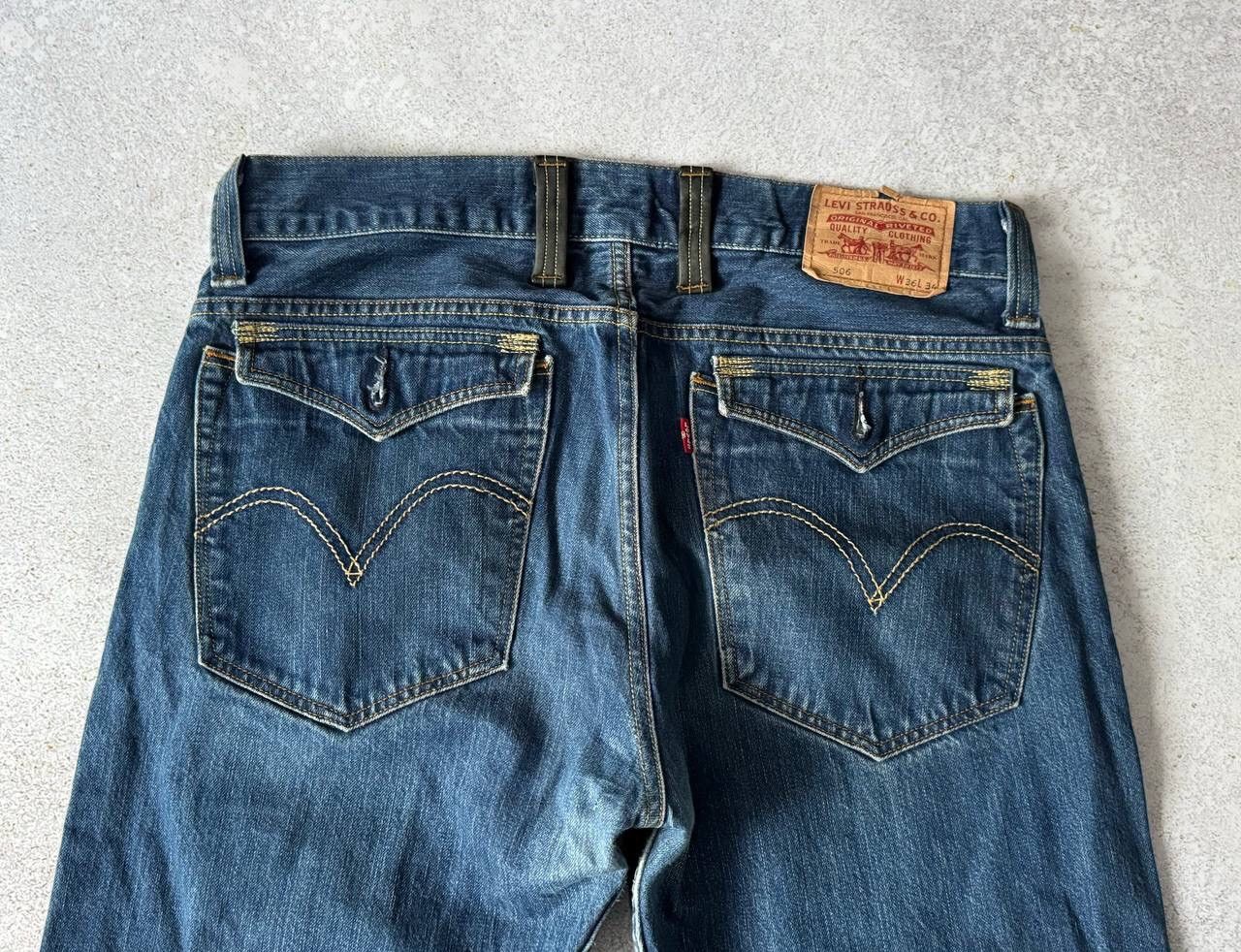 Levi's × Levi's Vintage Clothing × Vintage Vintage Levi’s 506 Denim Pants Y2K Rare Item Size W36 L34 Size US 34 / EU 50 - 2 Thumbnail