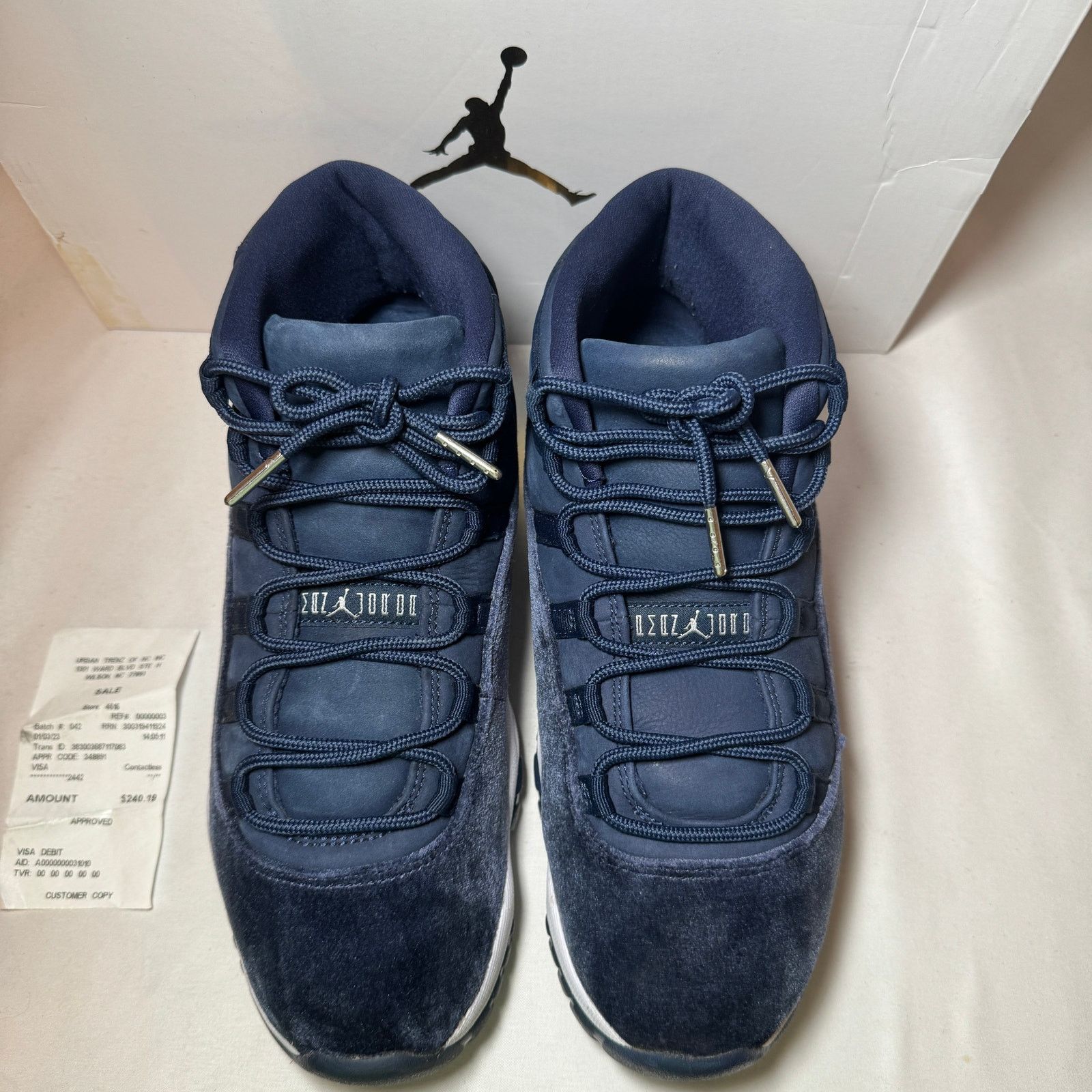 Jordan Brand × Nike Size 11 - Wmns Air Jordan 11 Retro Midnight Navy Velvet Size US 11 / IT 41 - 4 Thumbnail