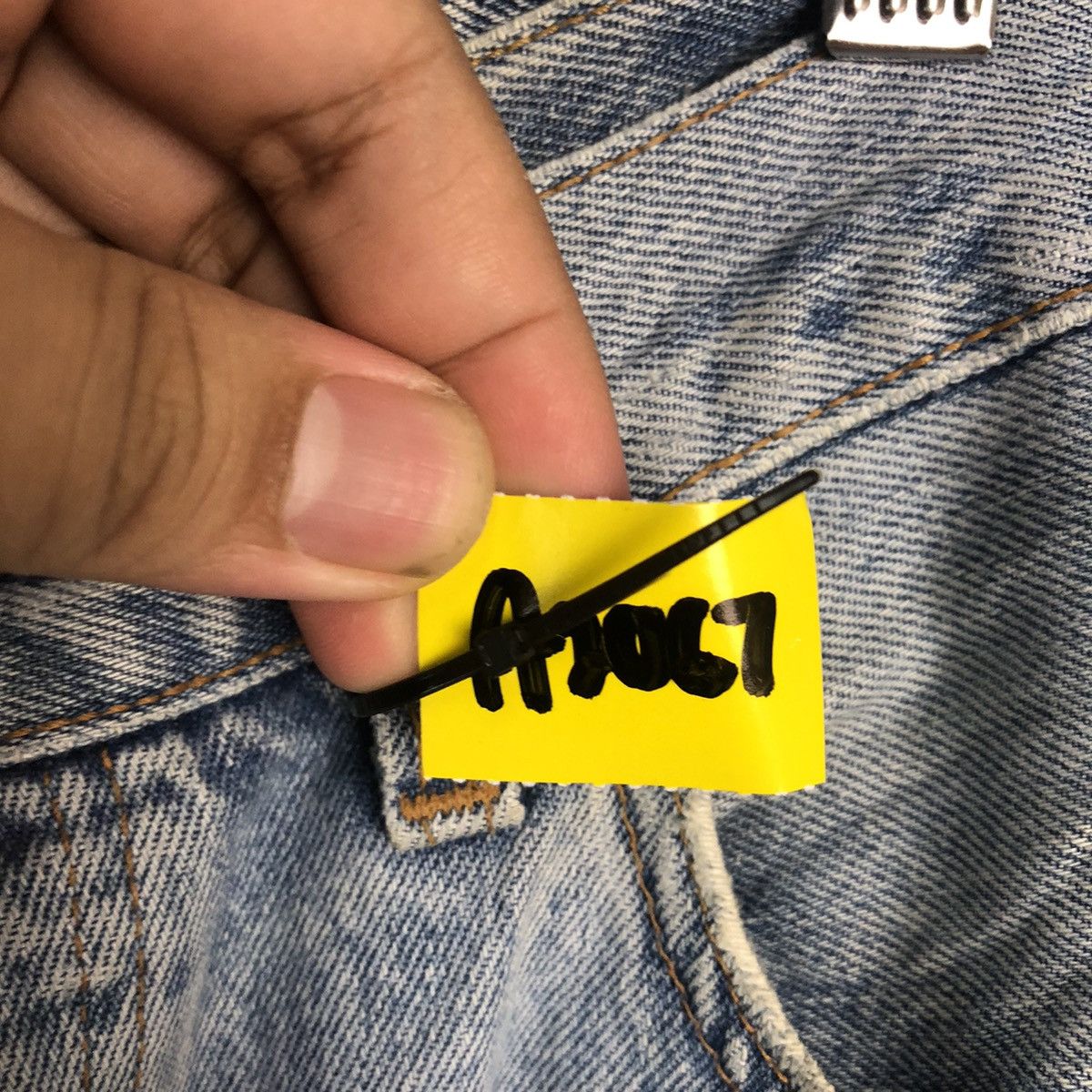 Levi's DLL Levis X Quana double waist reconstruct Denim #A2067 Size US 31 - 16 Thumbnail