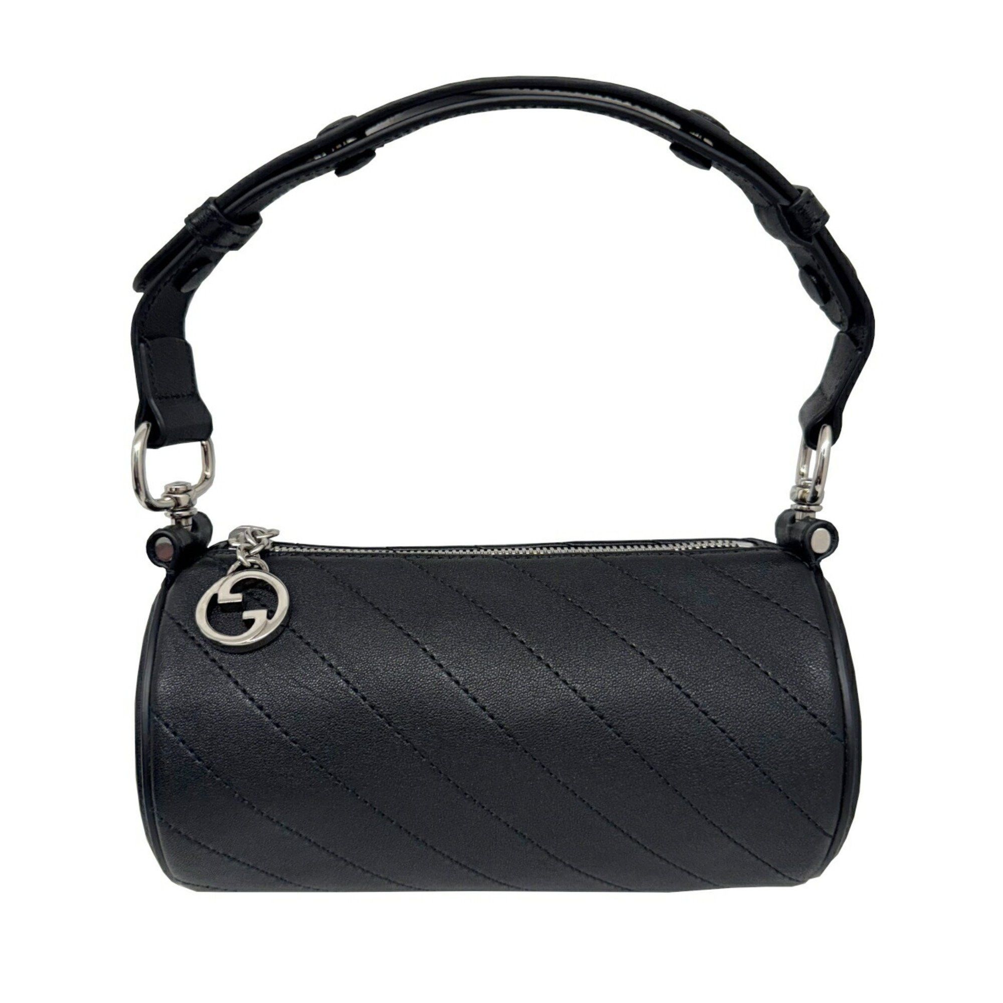 Gucci Blondie Mini 760170 Shoulder Bag Black Leather, Women's