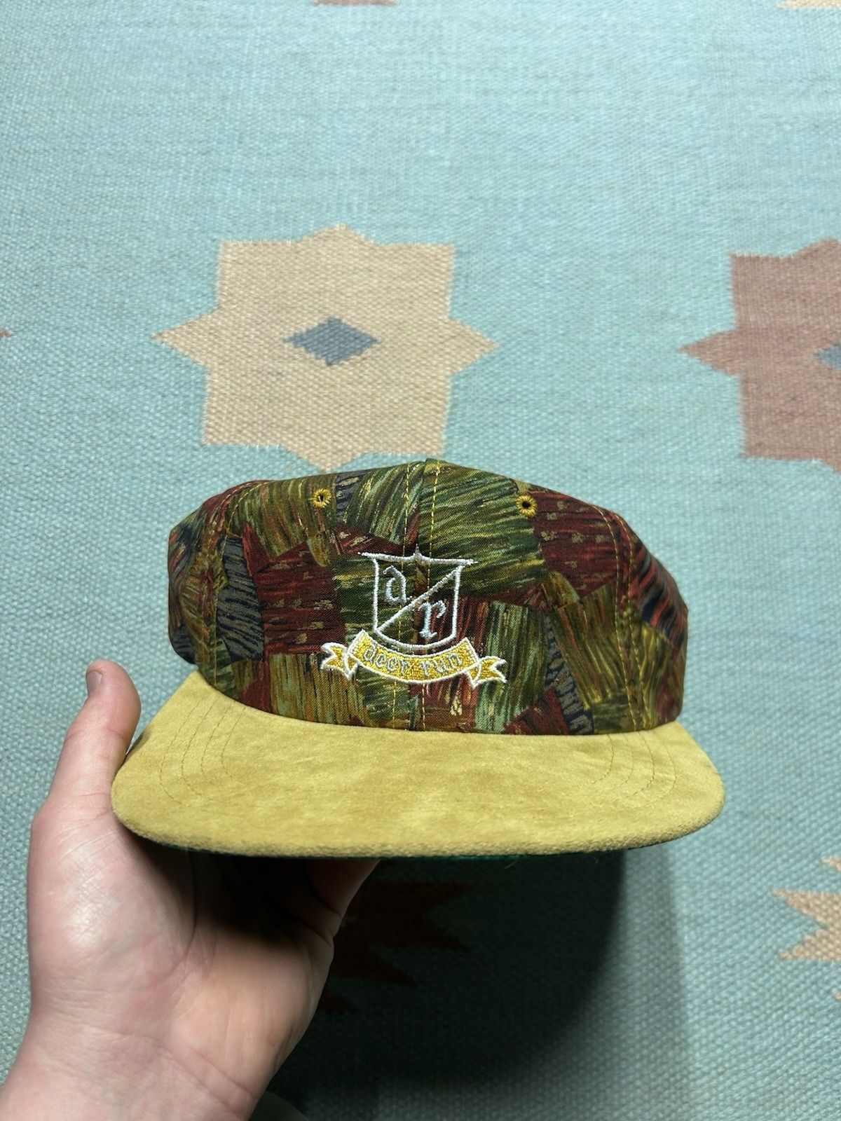 Vintage Vintage hat Deer Run golf course abstract art all over print Size ONE SIZE - 2 Thumbnail