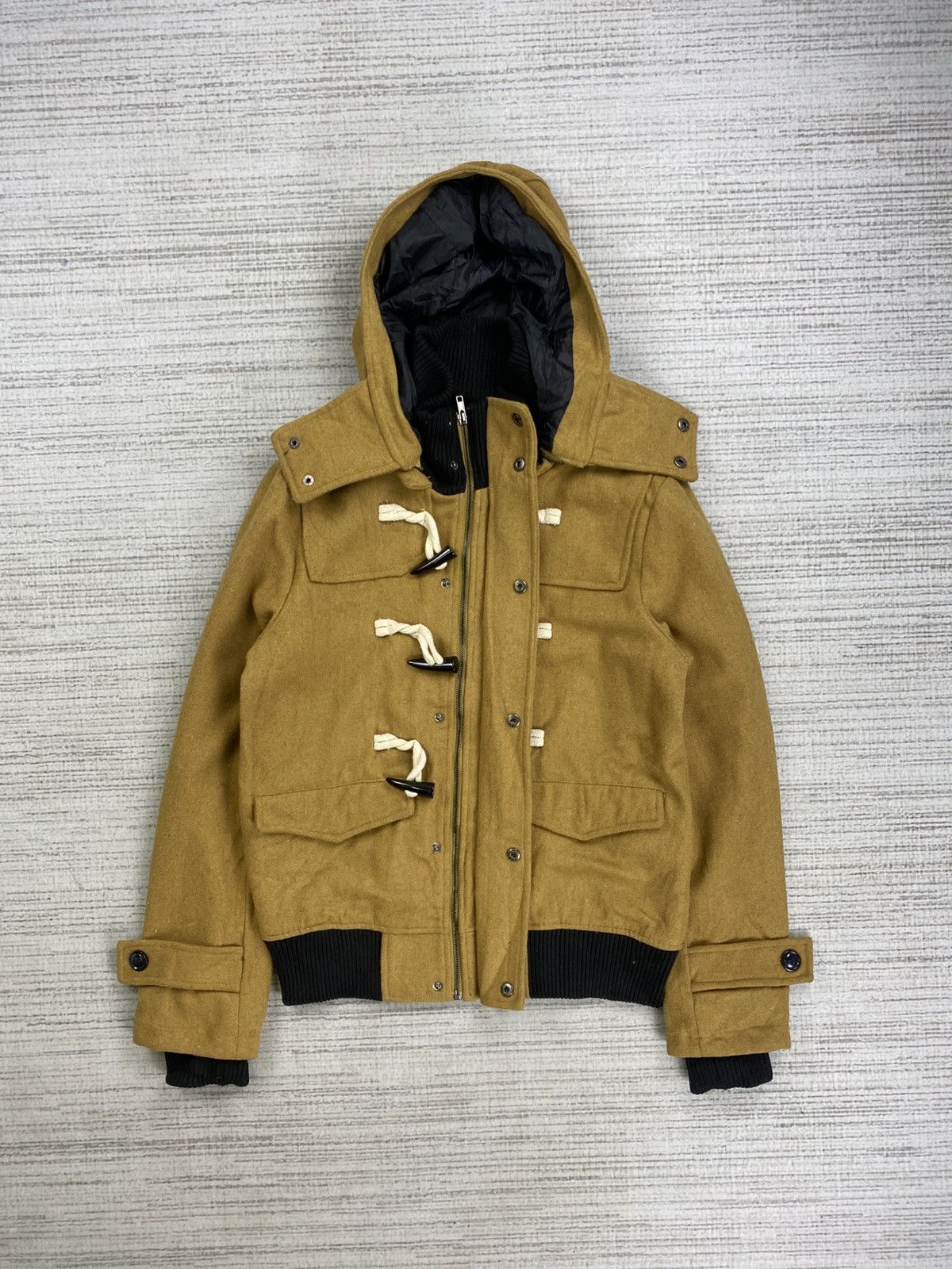Bless Vintage Bless Genuine Quality Wool Duffle Hoodie Jacket Size US M / EU 48-50 / 2 - 6 Thumbnail