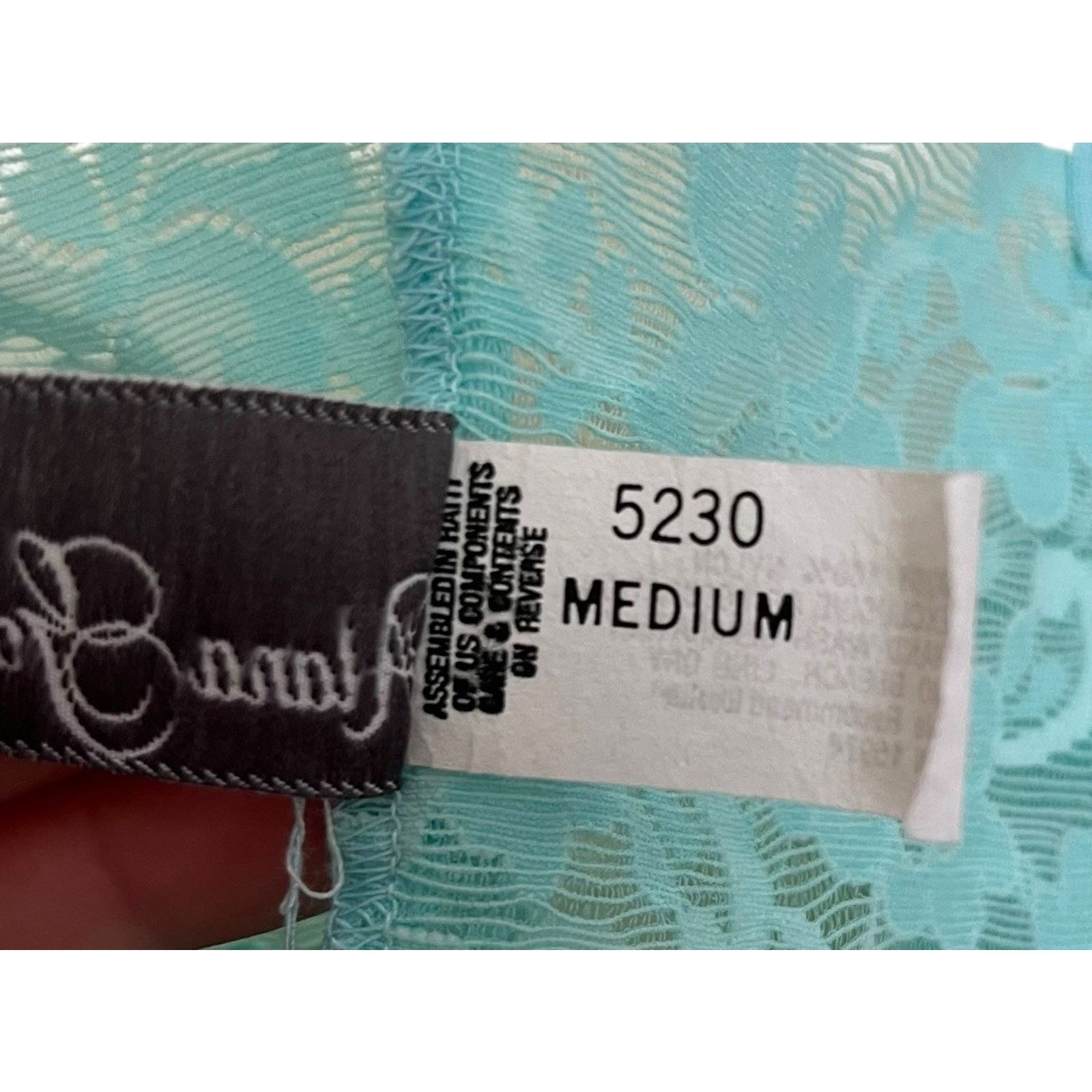 Vintage Alana Gale | Vintage Aqua Blue French Cut Panties Bralette Size ONE SIZE - 5 Thumbnail