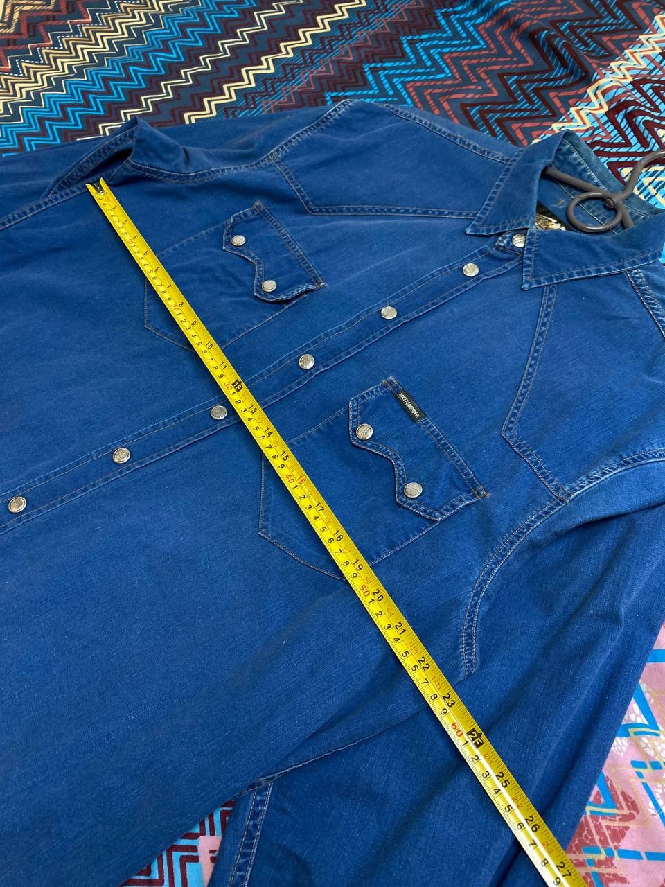 Harley Davidson × Vintage Japan JEANING GARAGE Cowboy Style Denim Shirt Size US XL / EU 56 / 4 - 11 Thumbnail