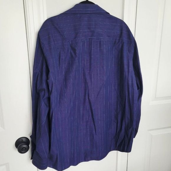 Kenneth Cole Regular Fit Checkered Long Slv Button-Up Shirt Fall Winter Size US XL / EU 56 / 4 - 8 Thumbnail
