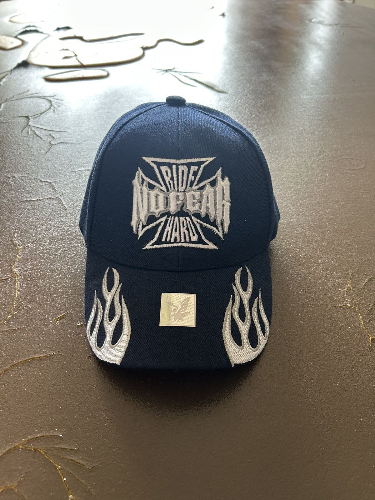 No Fear No Fear Flames Embroidery west coast Choppers Style hat Size ONE SIZE - 1 Thumbnail